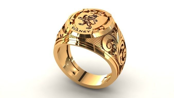 LION RING-ROYALTY RING-ANILLO LEON REALEZA 3D print model
