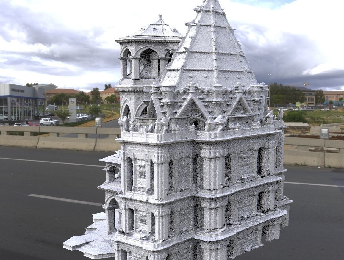 Elven buildings lothlorian 3D 3D model_1