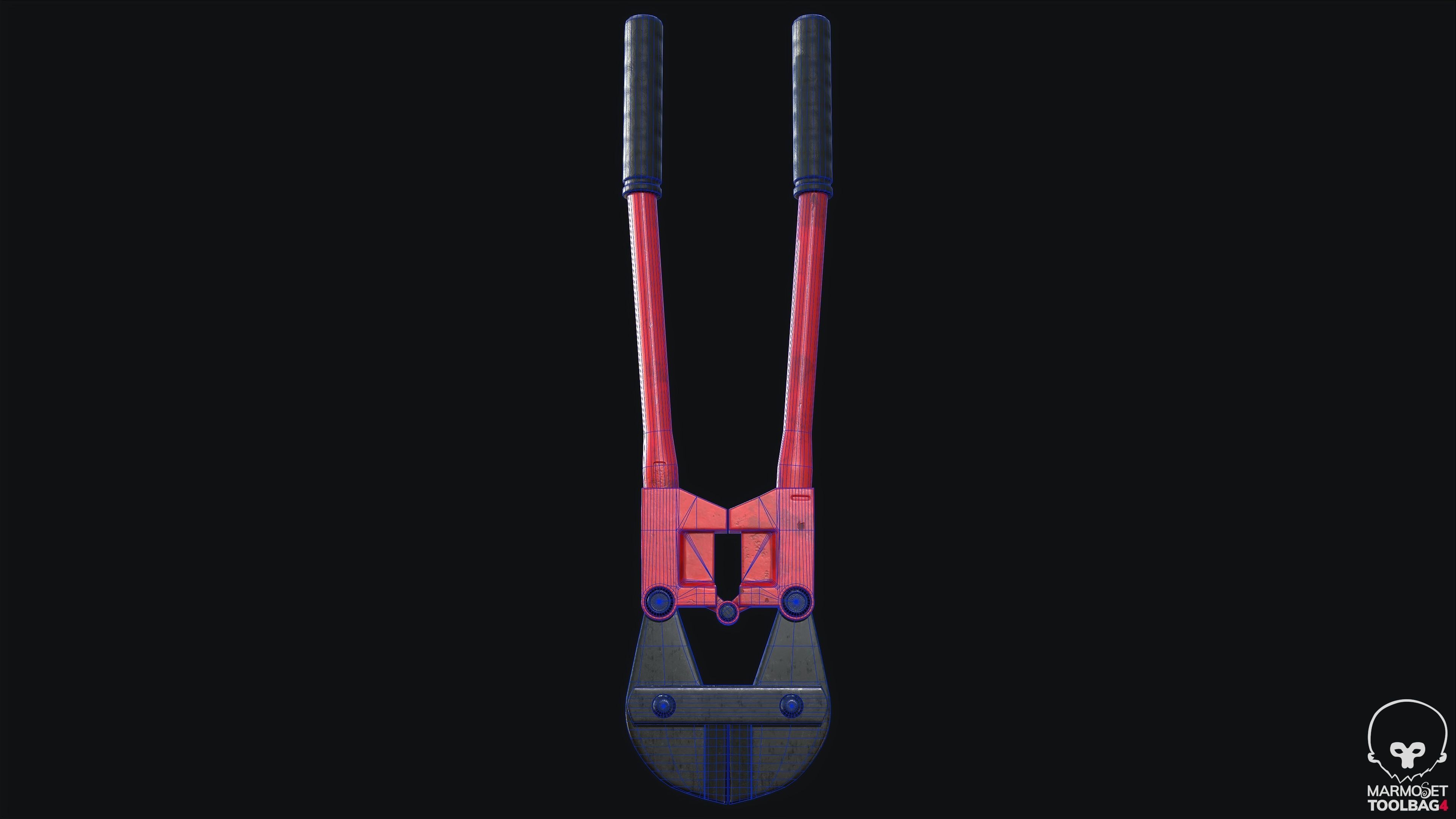 Bolt Cutter PBR Game Ready Low-poly 3D model_4