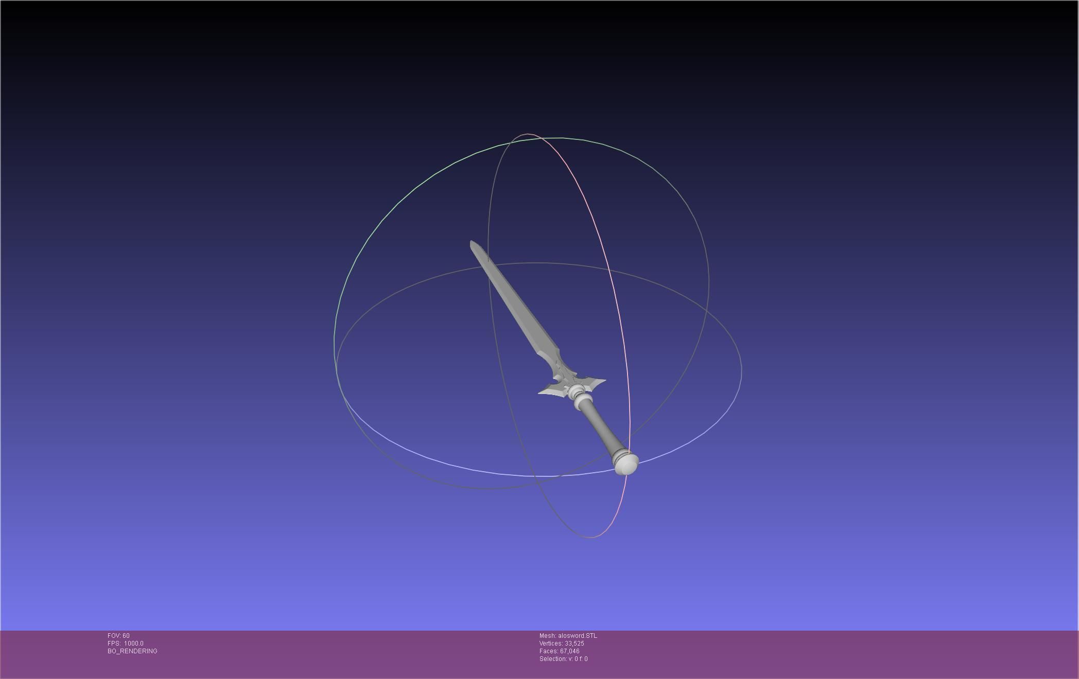 Sword Art Online Kirito ALO Sword 3D print model_8