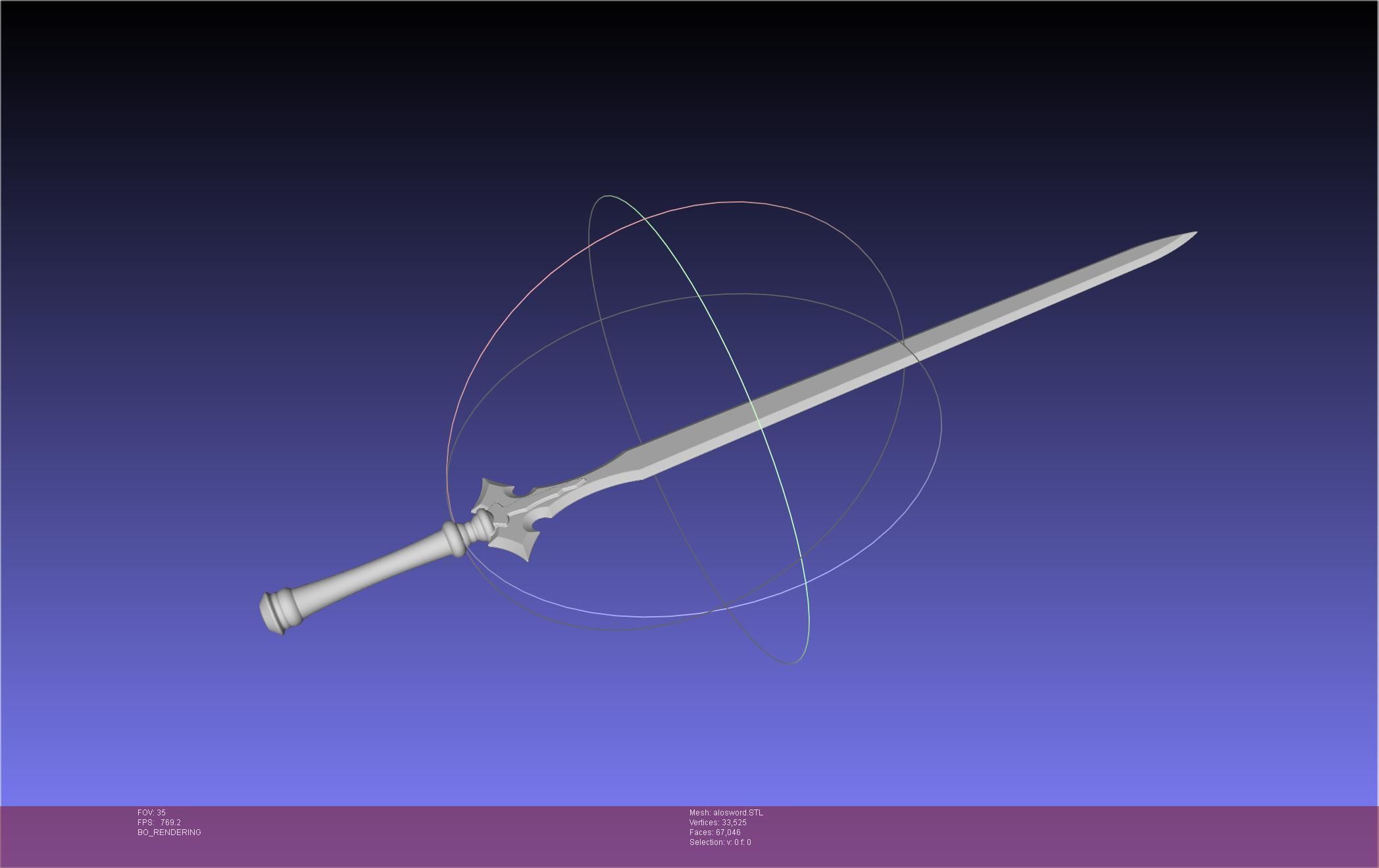 Sword Art Online Kirito ALO Sword 3D print model_35