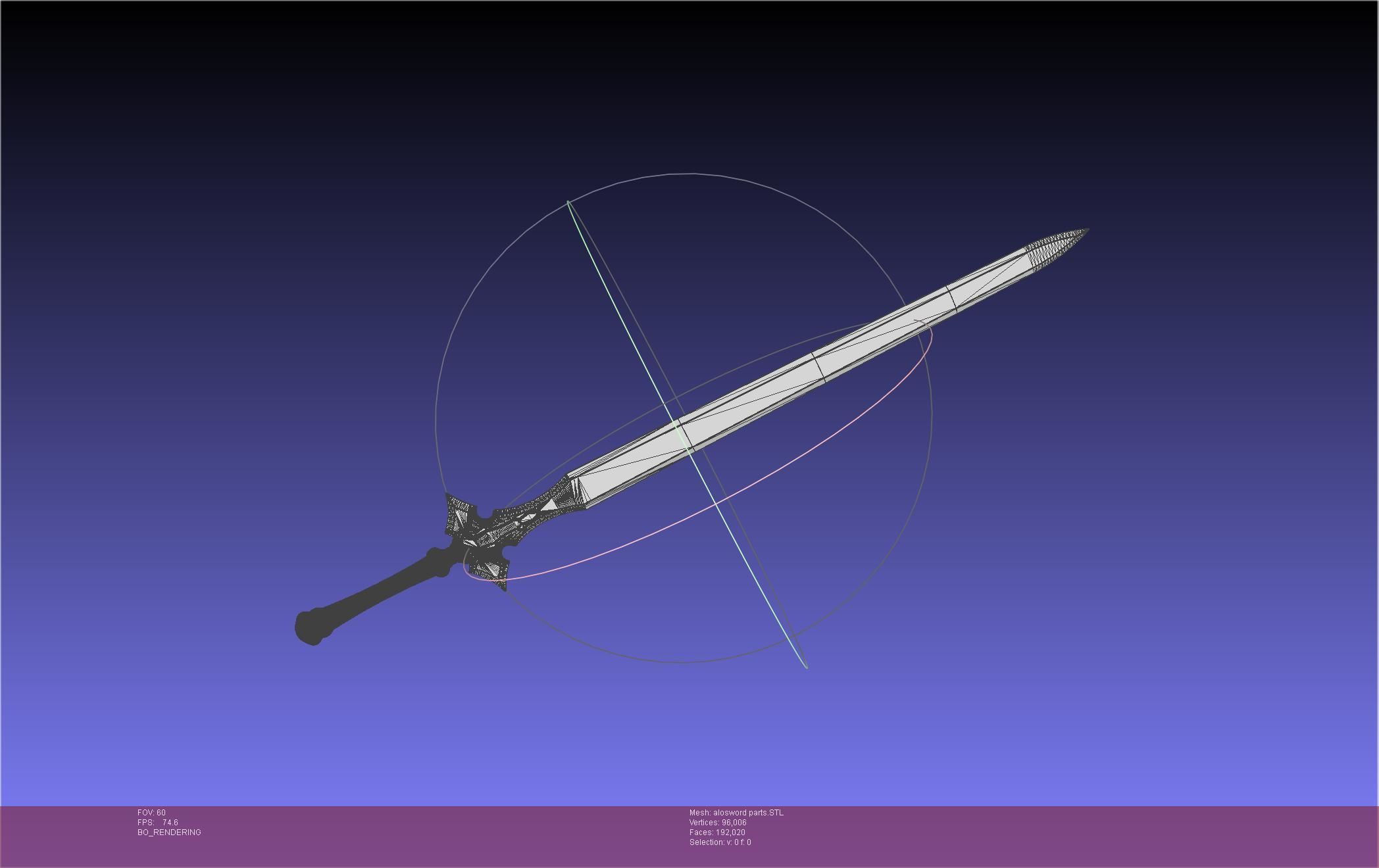 Sword Art Online Kirito ALO Sword 3D print model_41