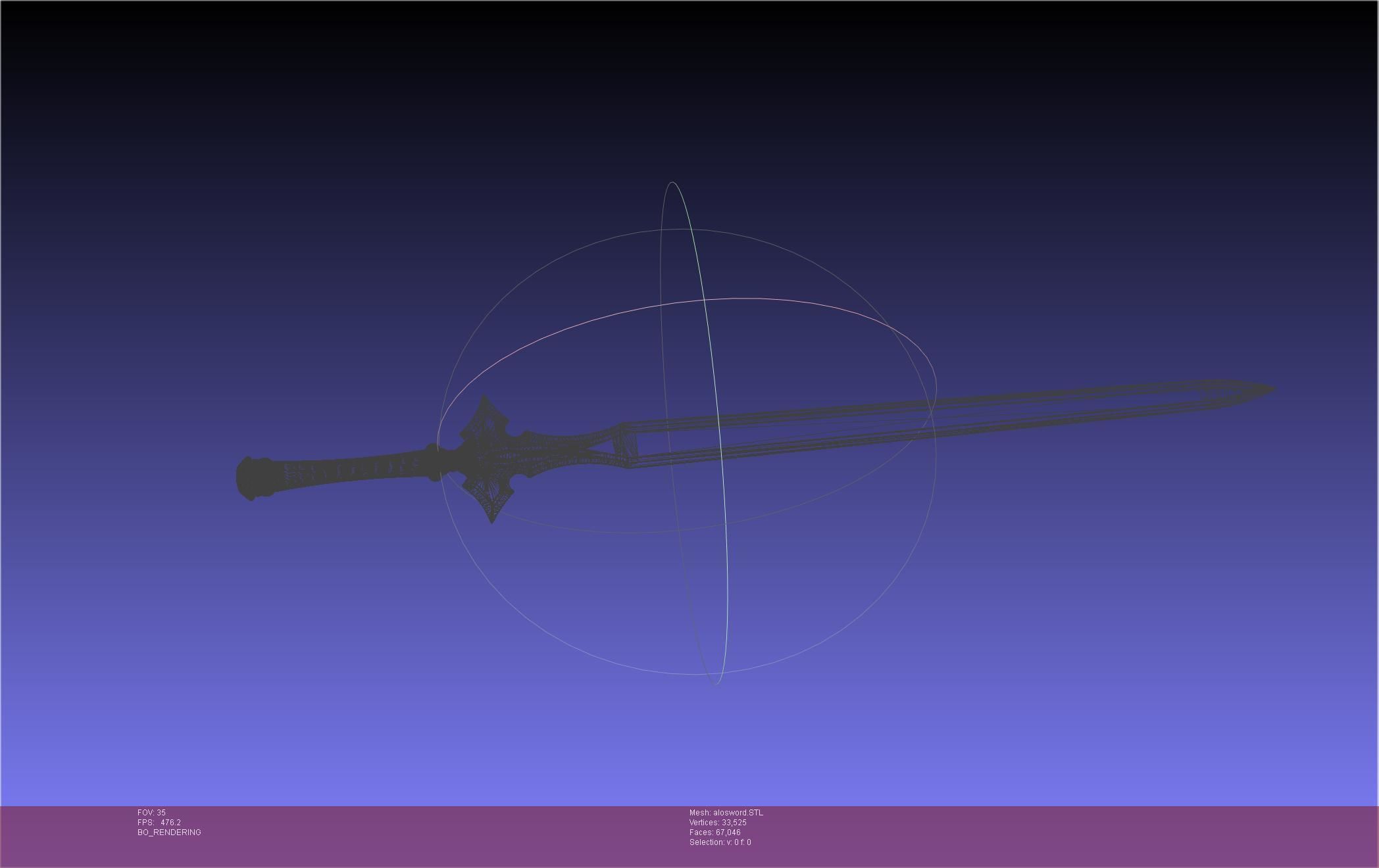 Sword Art Online Kirito ALO Sword 3D print model_32