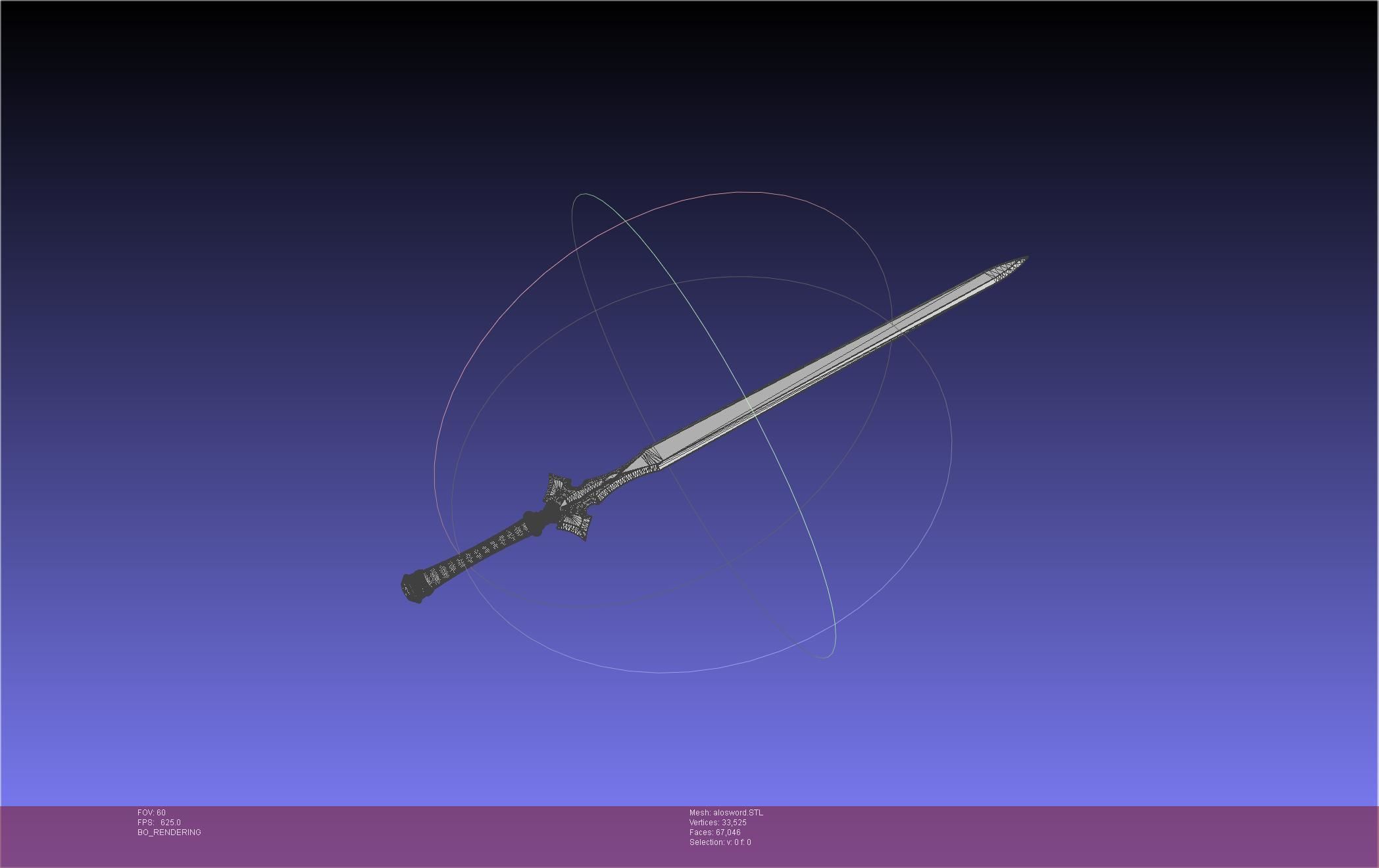 Sword Art Online Kirito ALO Sword 3D print model_25