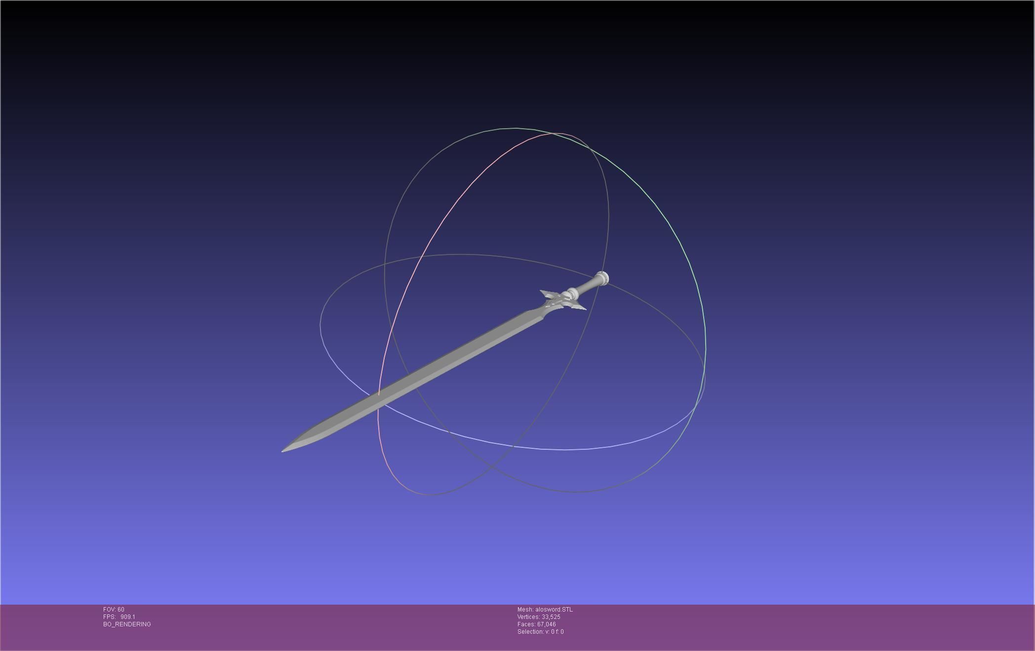 Sword Art Online Kirito ALO Sword 3D print model_19