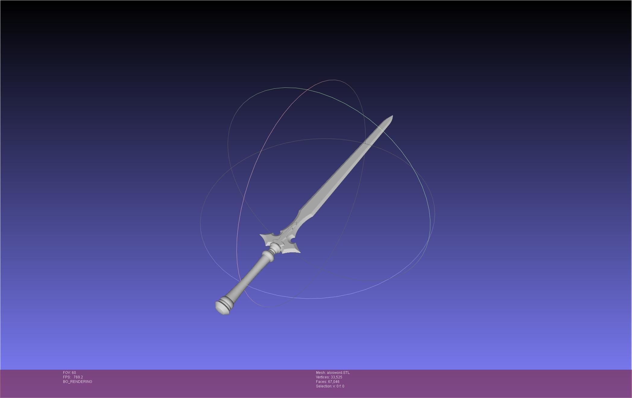 Sword Art Online Kirito ALO Sword 3D print model_23