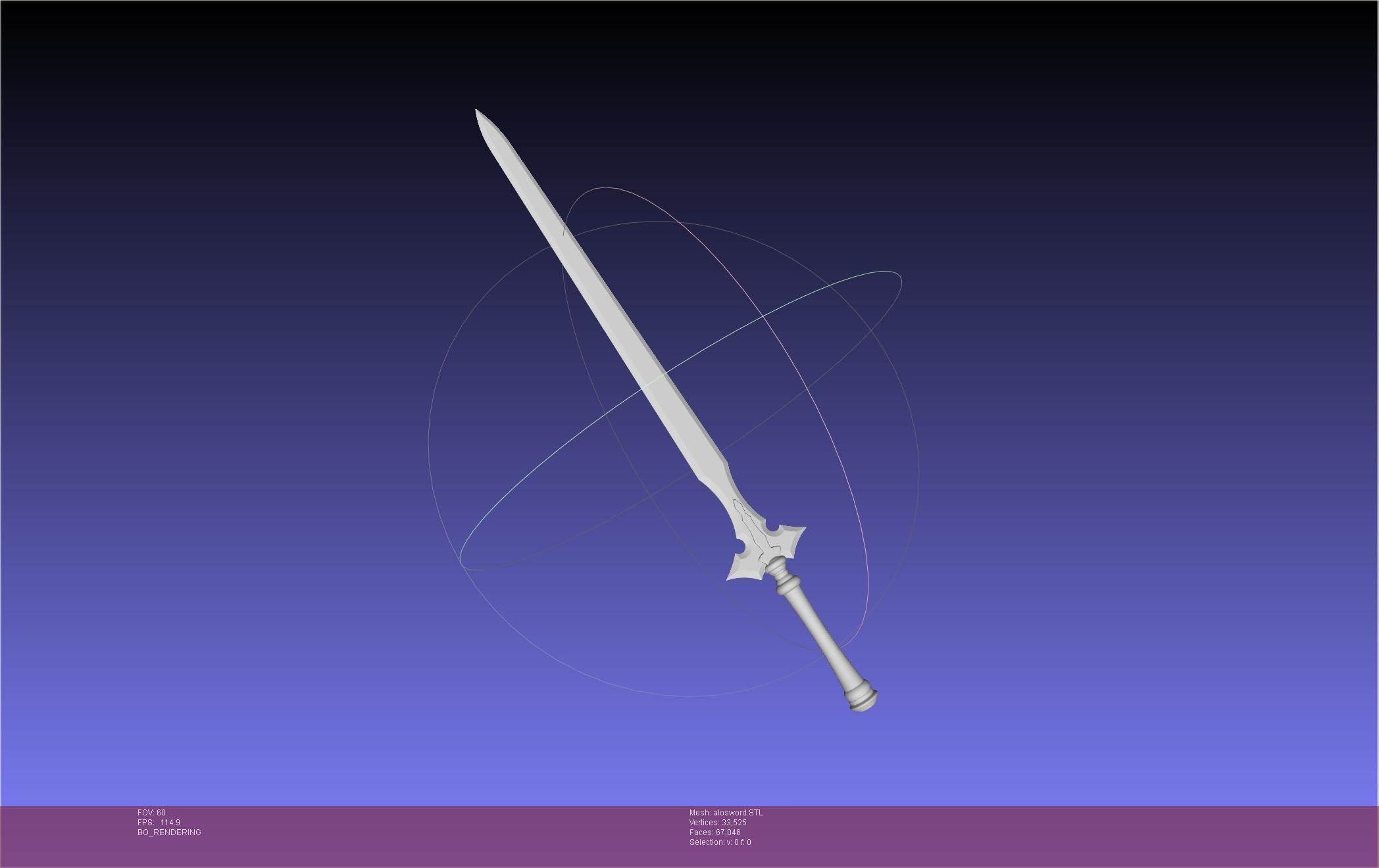 Sword Art Online Kirito ALO Sword 3D print model_2