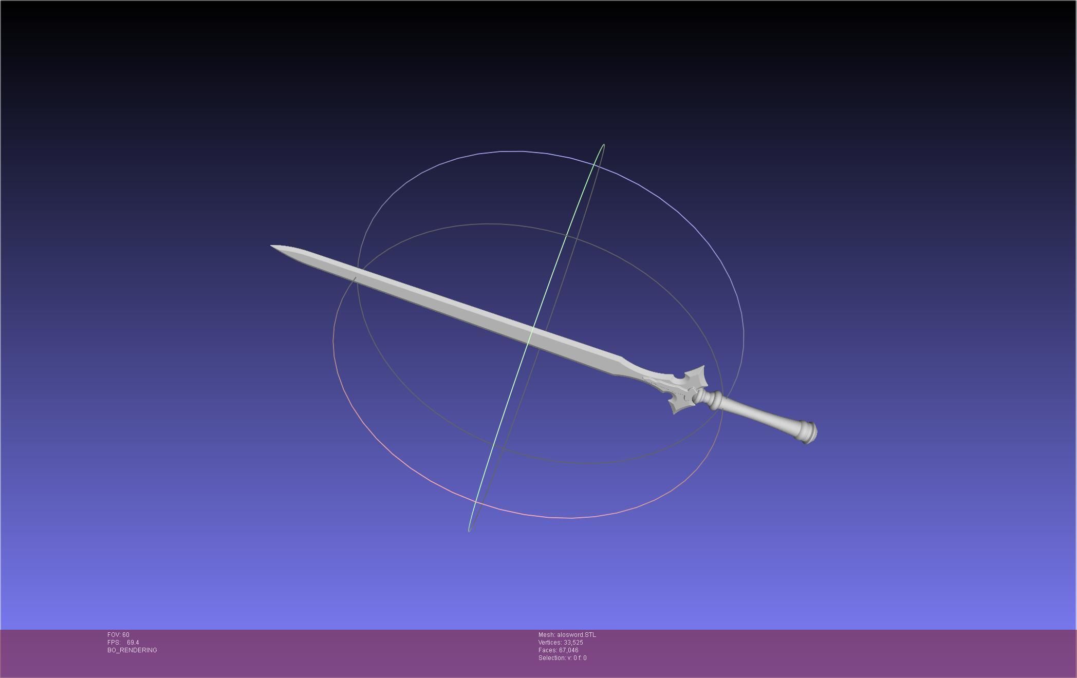 Sword Art Online Kirito ALO Sword 3D print model_92