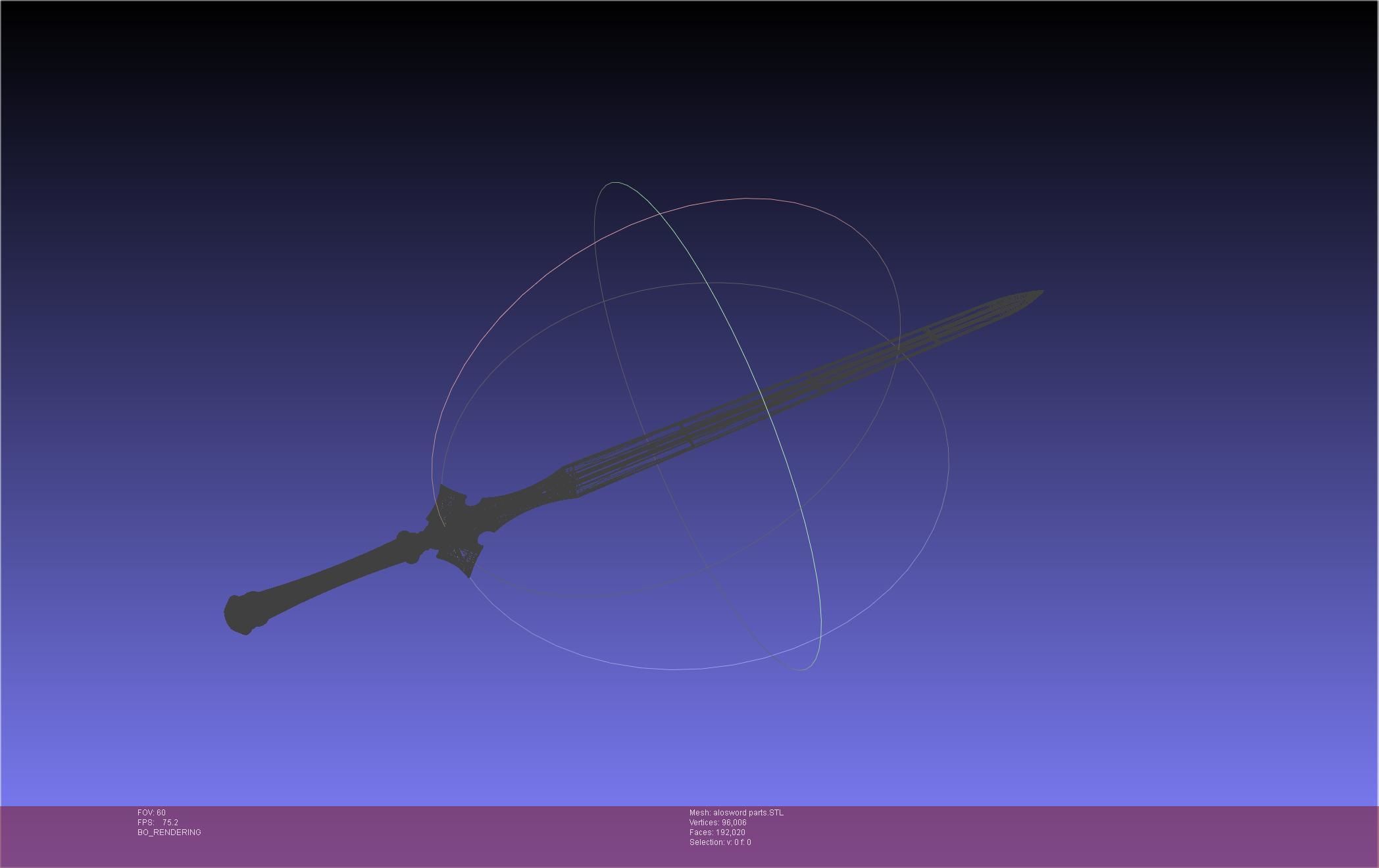 Sword Art Online Kirito ALO Sword 3D print model_42