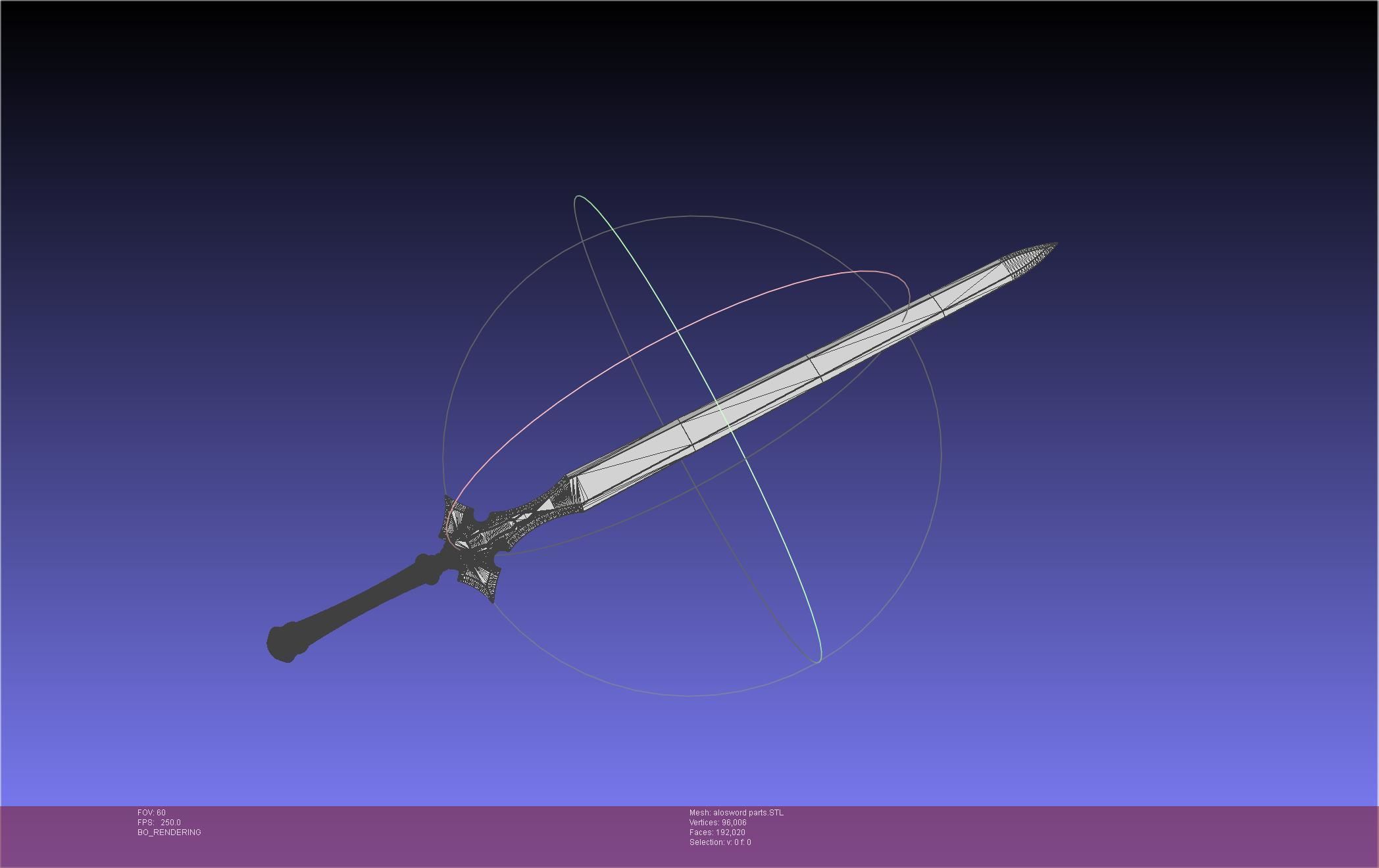 Sword Art Online Kirito ALO Sword 3D print model_40