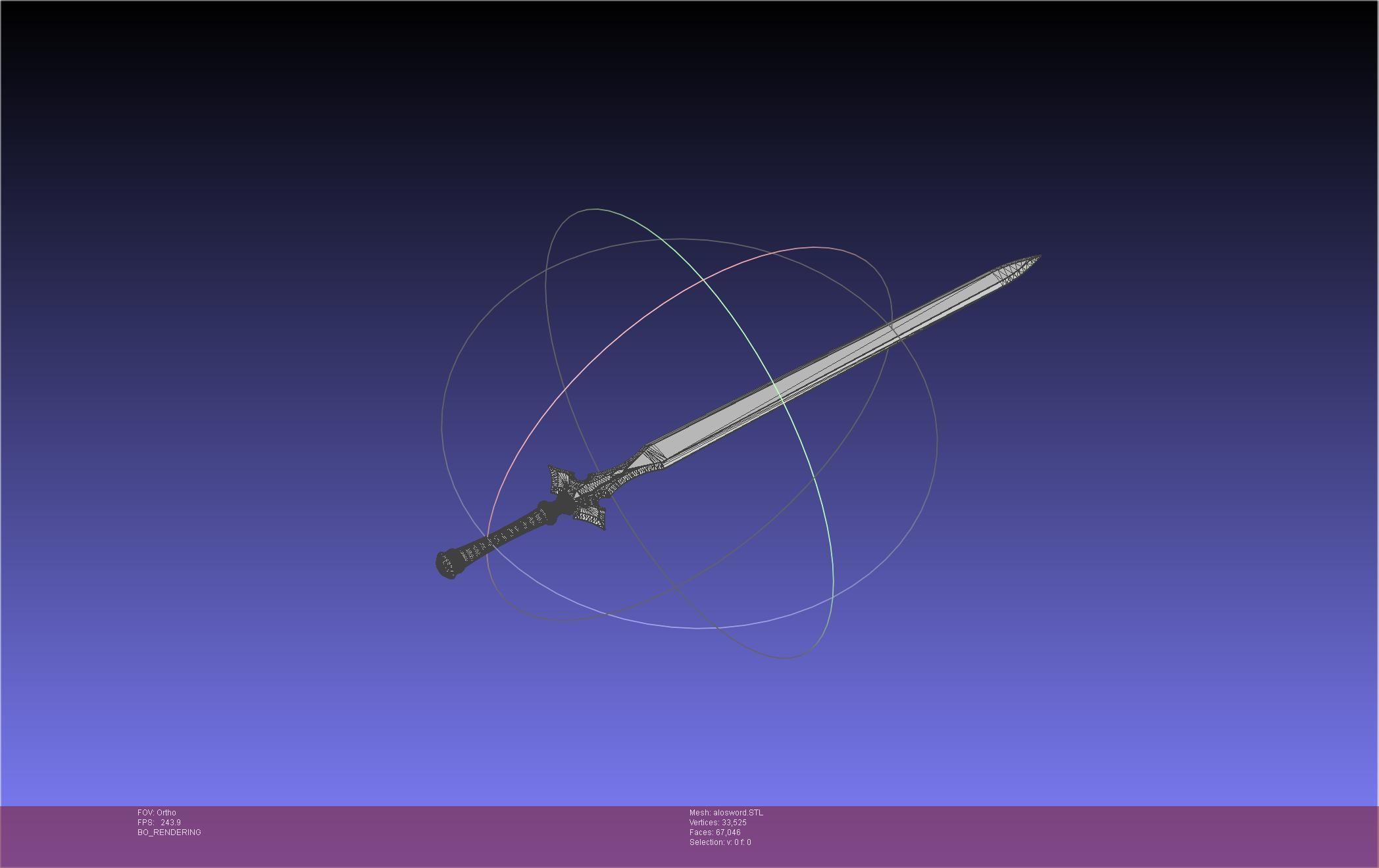 Sword Art Online Kirito ALO Sword 3D print model_27