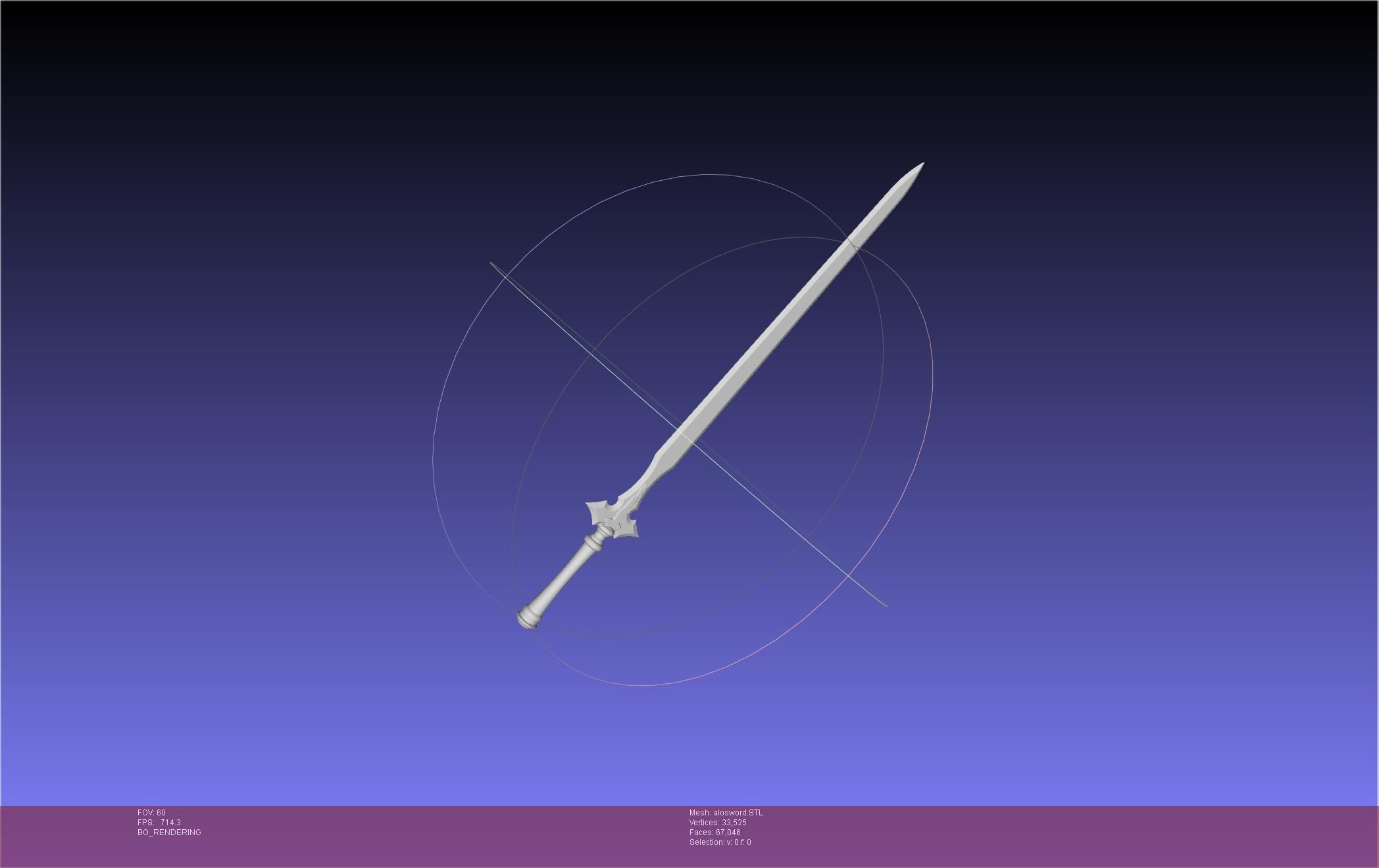 Sword Art Online Kirito ALO Sword 3D print model_21