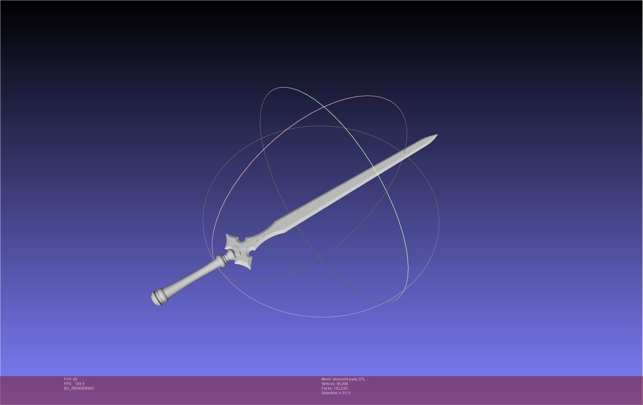 Sword Art Online Kirito ALO Sword 3D print model_38