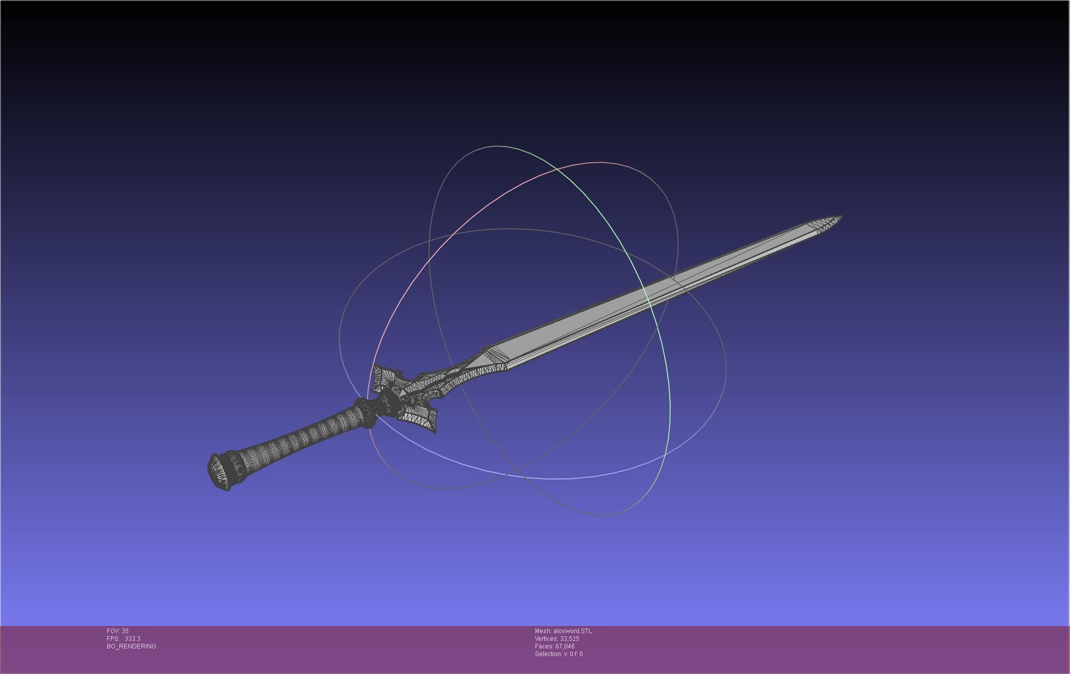 Sword Art Online Kirito ALO Sword 3D print model_28