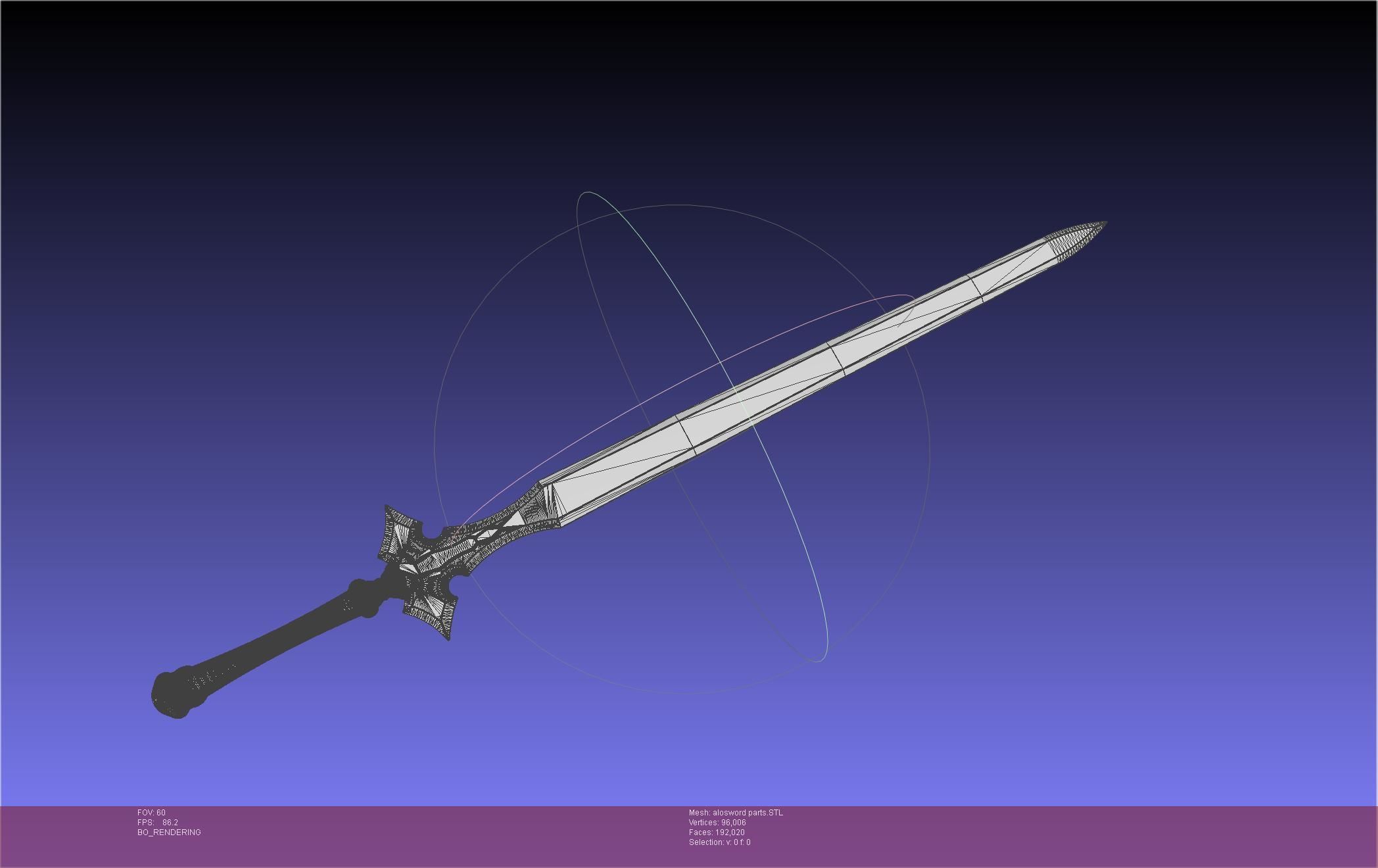 Sword Art Online Kirito ALO Sword 3D print model_44