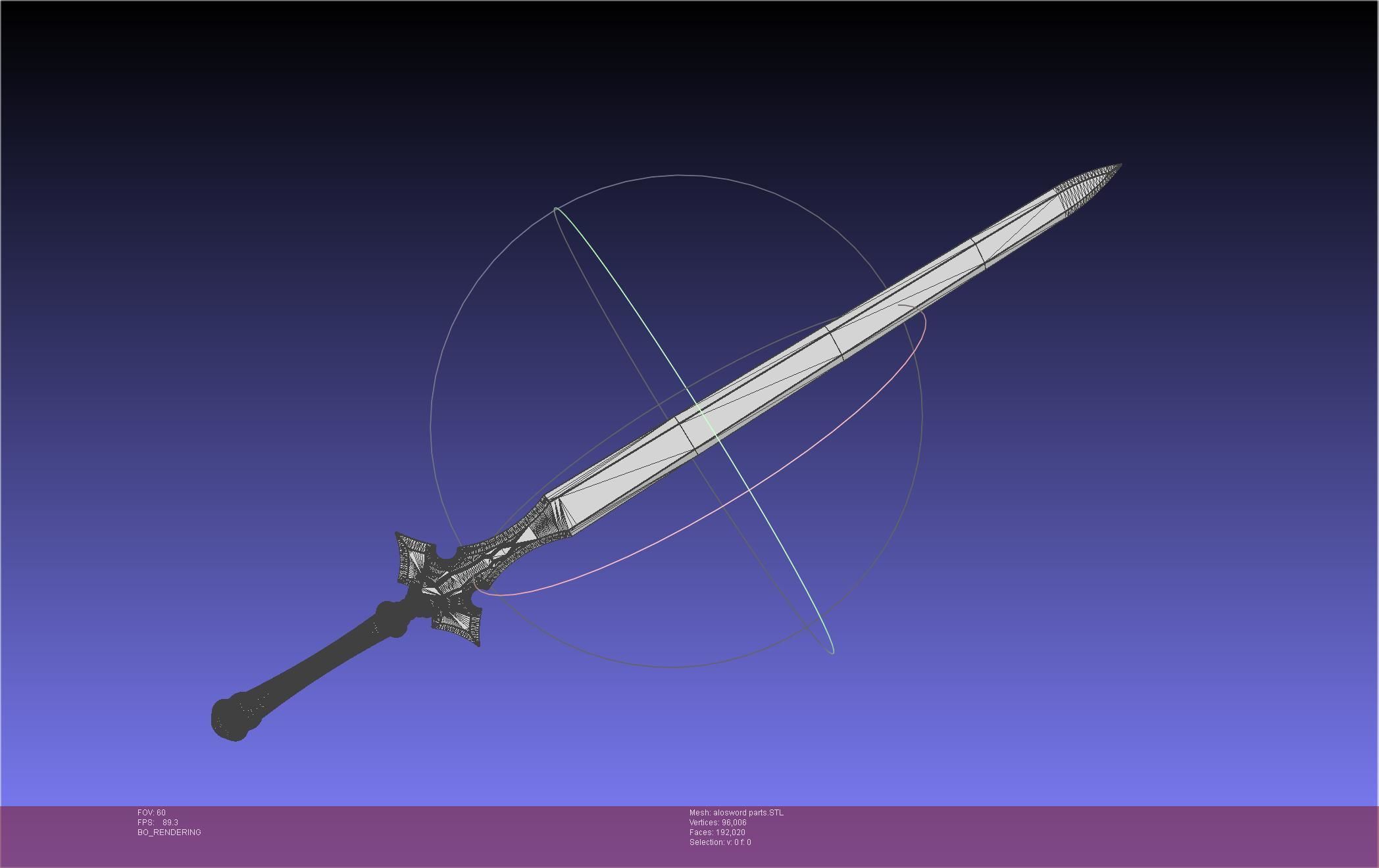 Sword Art Online Kirito ALO Sword 3D print model_45