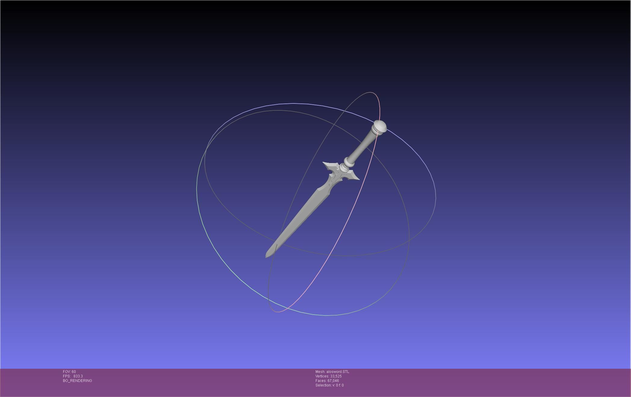 Sword Art Online Kirito ALO Sword 3D print model_15