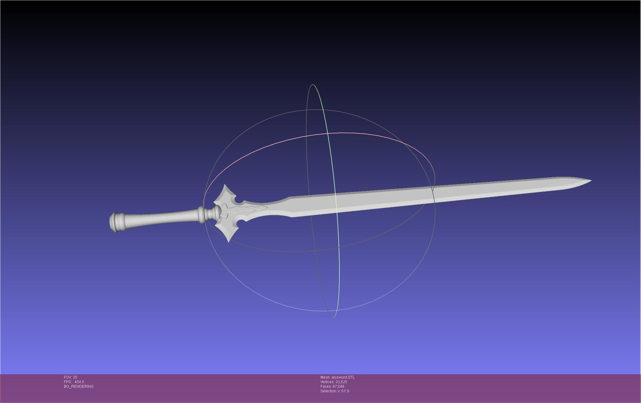 Sword Art Online Kirito ALO Sword 3D print model_34