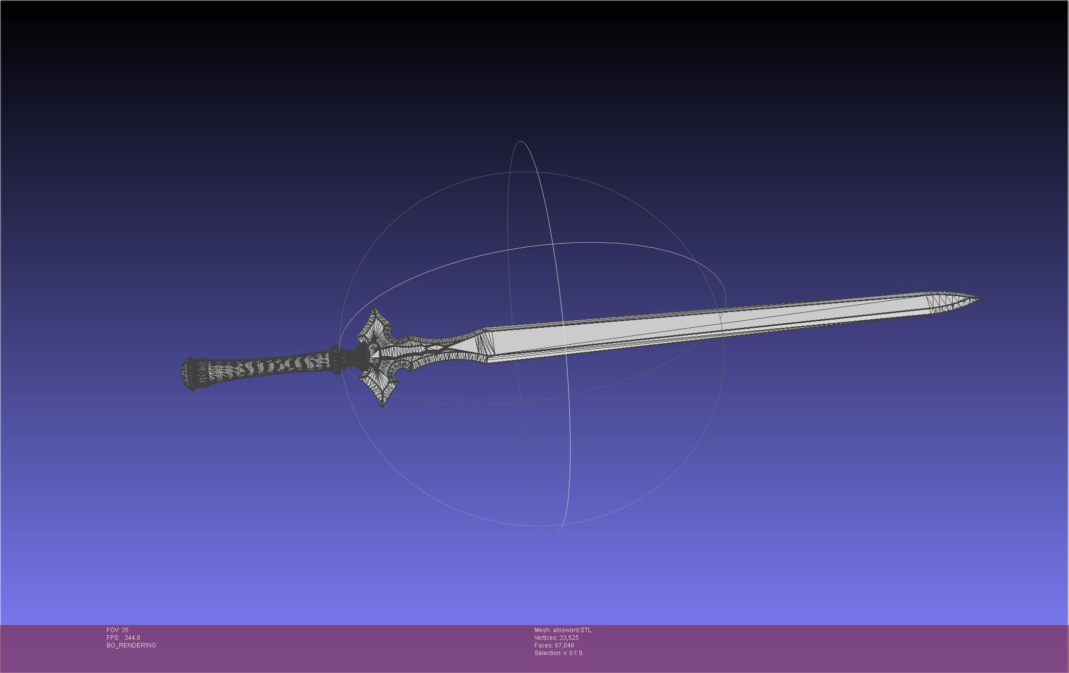 Sword Art Online Kirito ALO Sword 3D print model_33