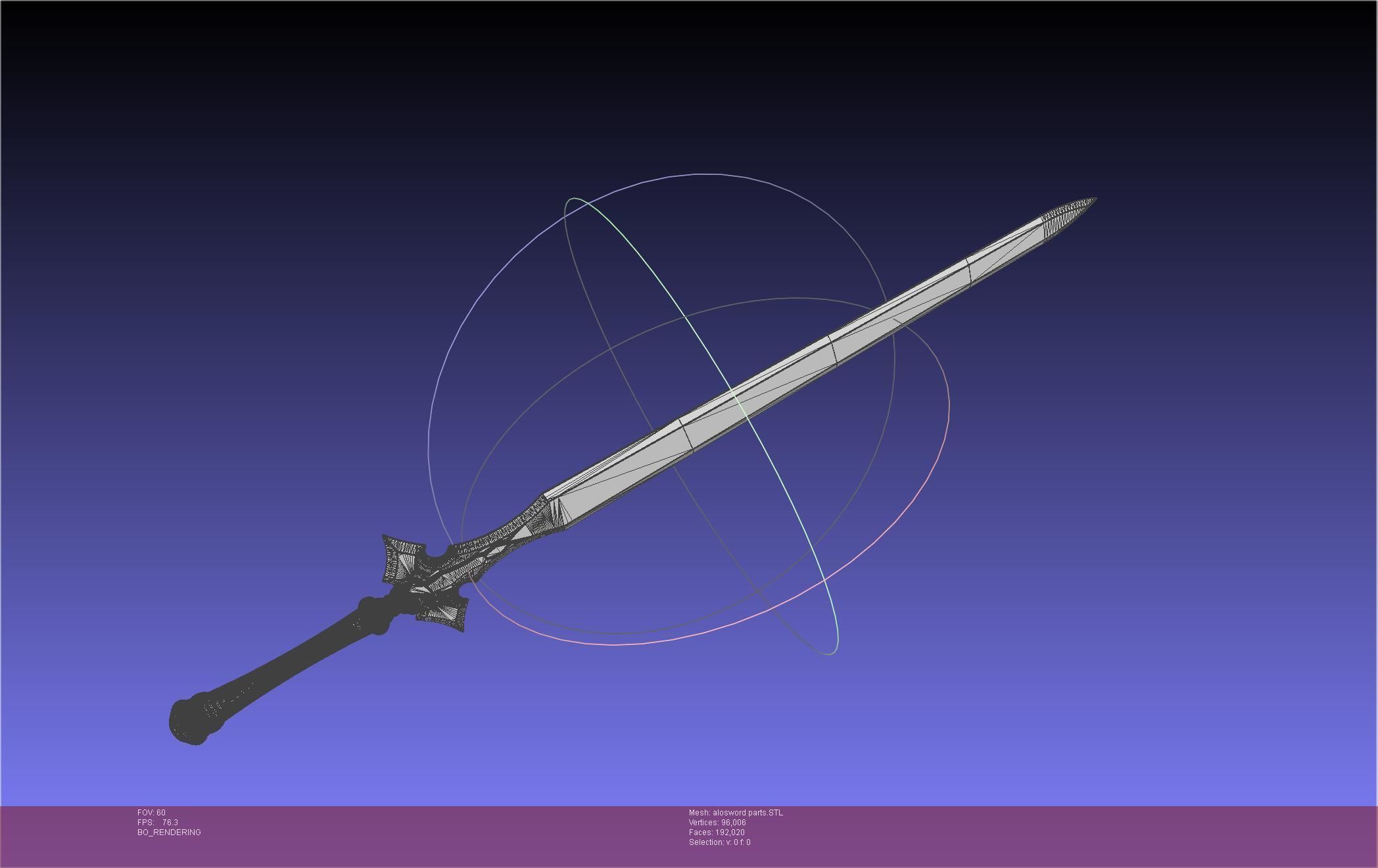 Sword Art Online Kirito ALO Sword 3D print model_46