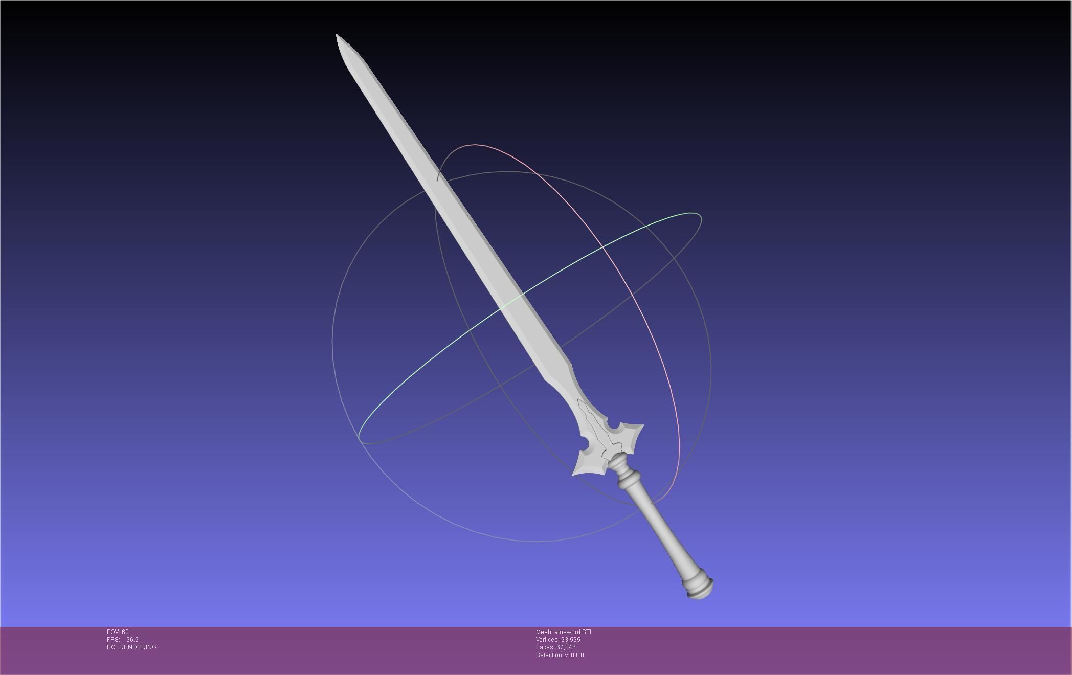 Sword Art Online Kirito ALO Sword 3D print model_1