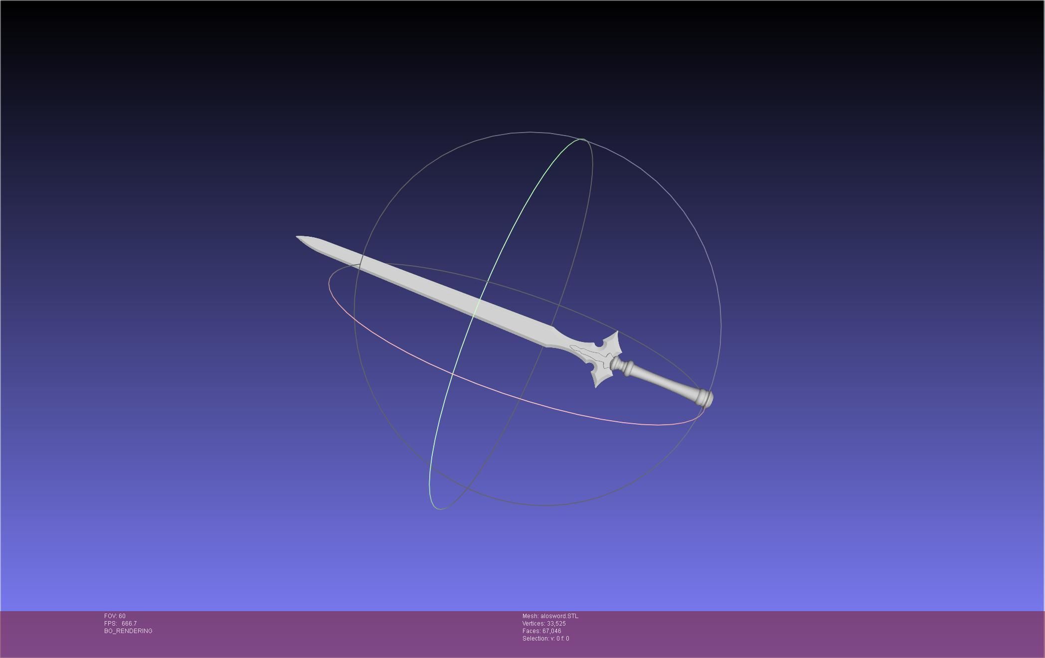 Sword Art Online Kirito ALO Sword 3D print model_17