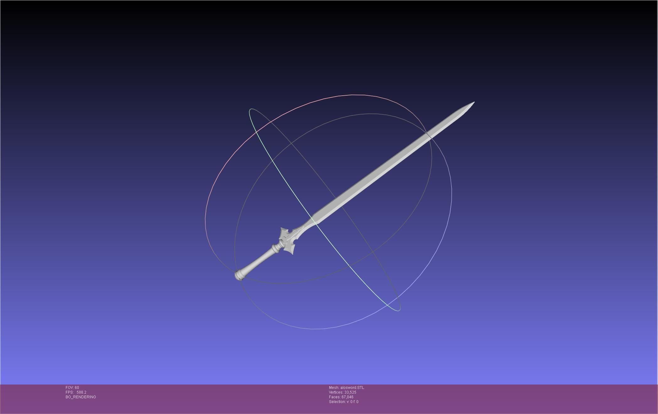 Sword Art Online Kirito ALO Sword 3D print model_22