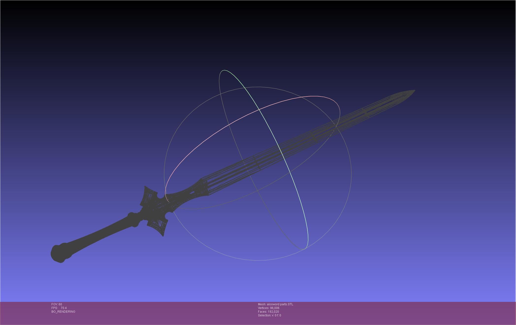 Sword Art Online Kirito ALO Sword 3D print model_43