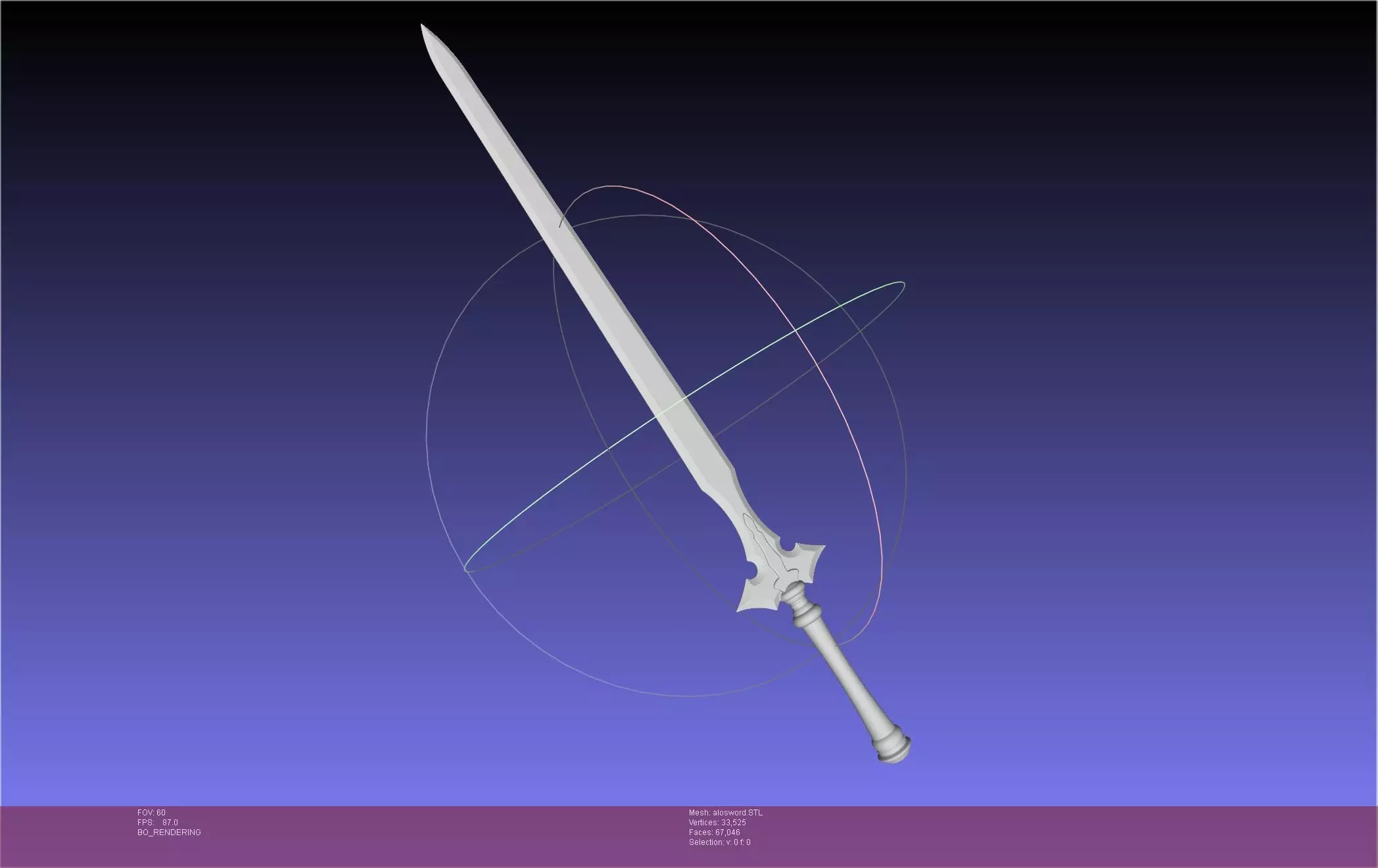 Sword Art Online Kirito ALO Sword 3D print model_0