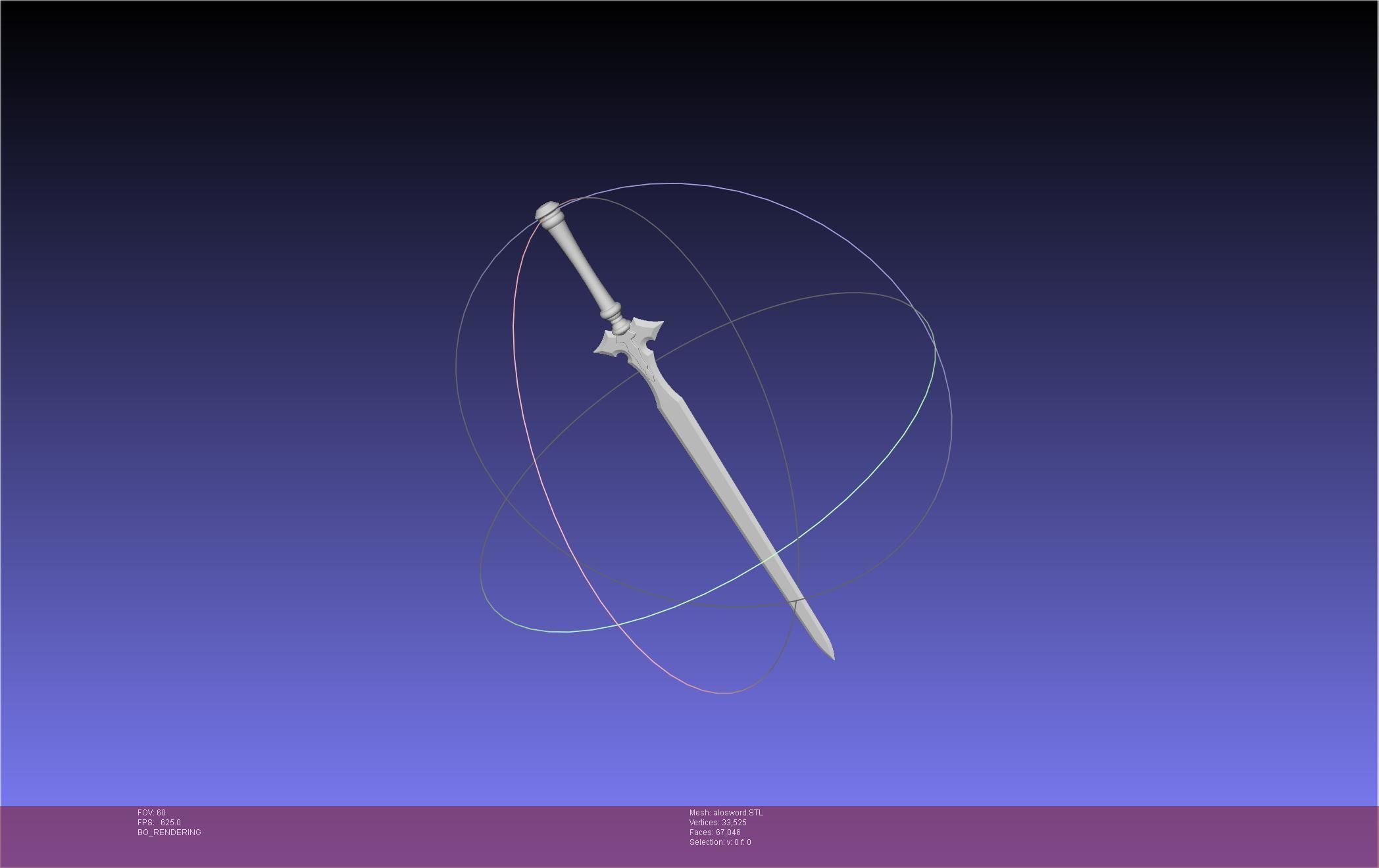 Sword Art Online Kirito ALO Sword 3D print model_12