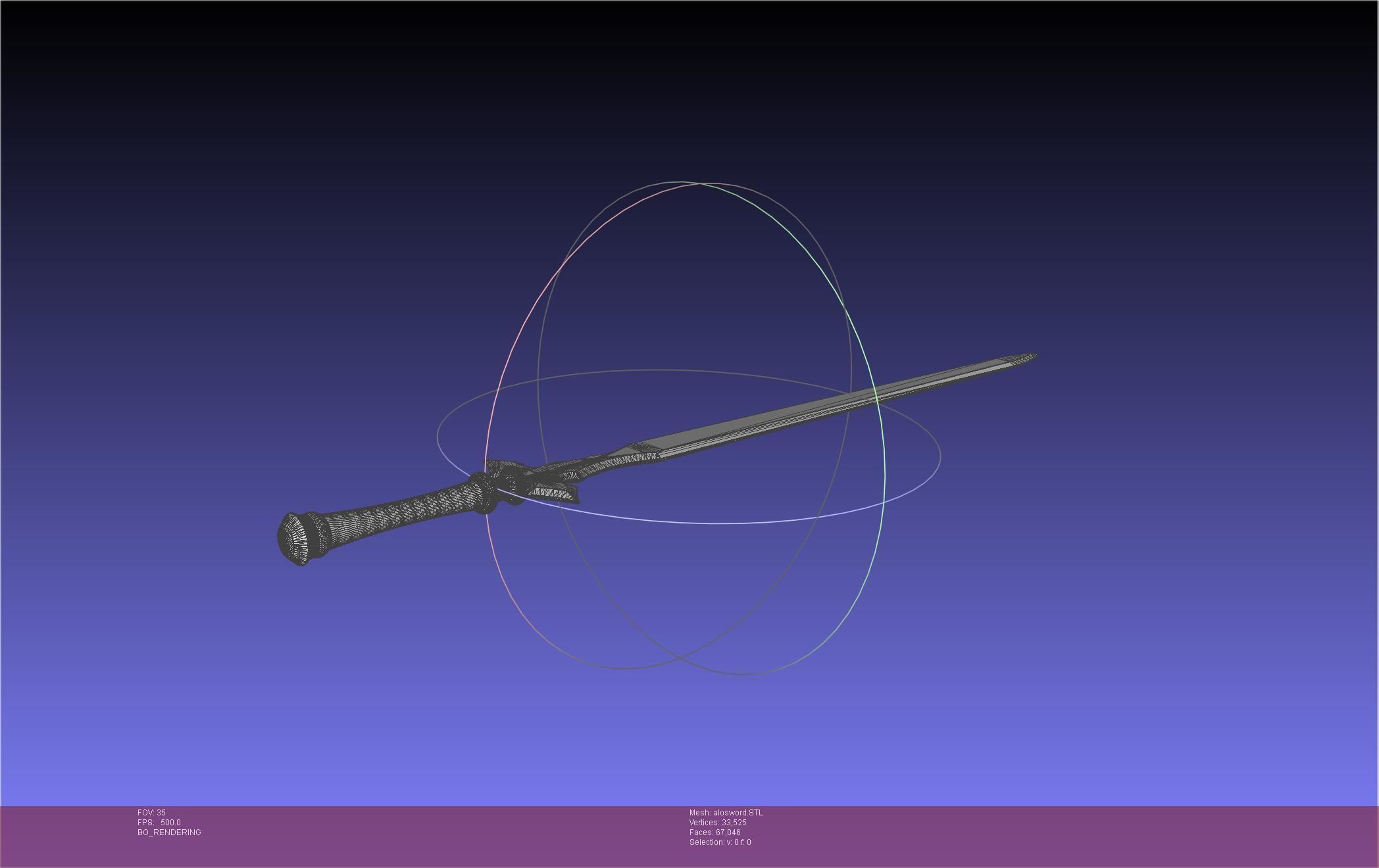 Sword Art Online Kirito ALO Sword 3D print model_29