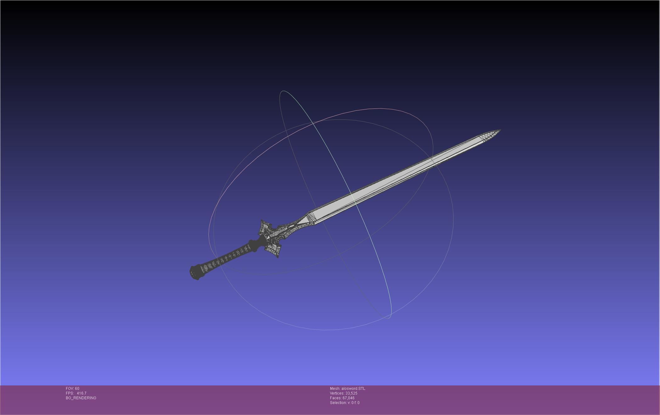Sword Art Online Kirito ALO Sword 3D print model_26