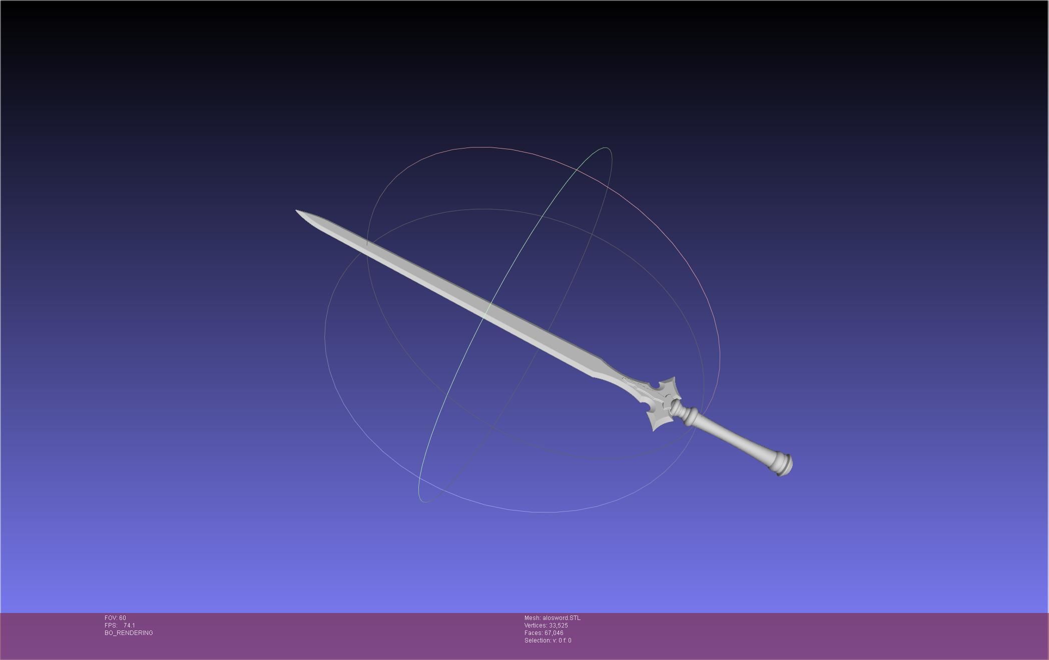Sword Art Online Kirito ALO Sword 3D print model_90