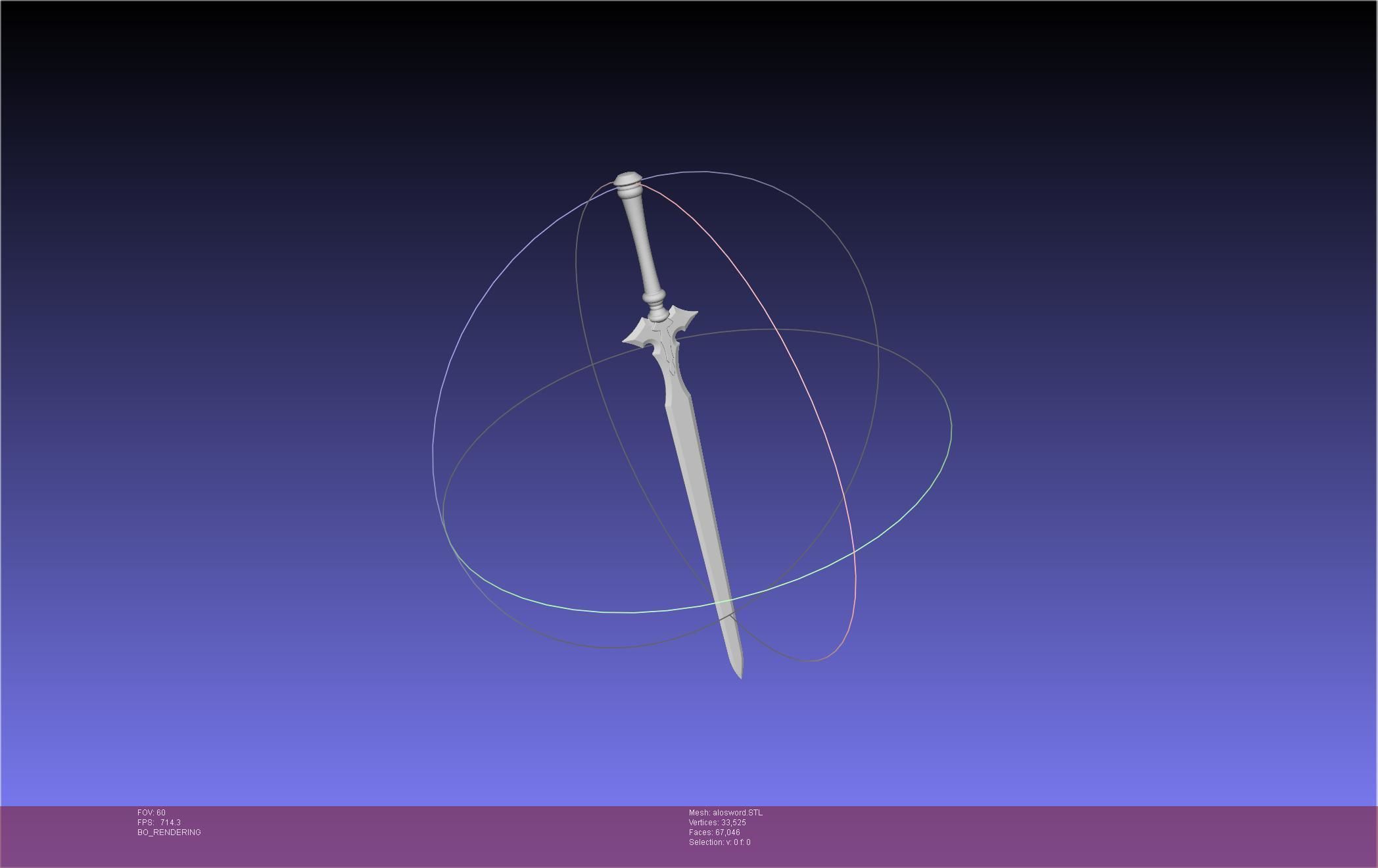 Sword Art Online Kirito ALO Sword 3D print model_13