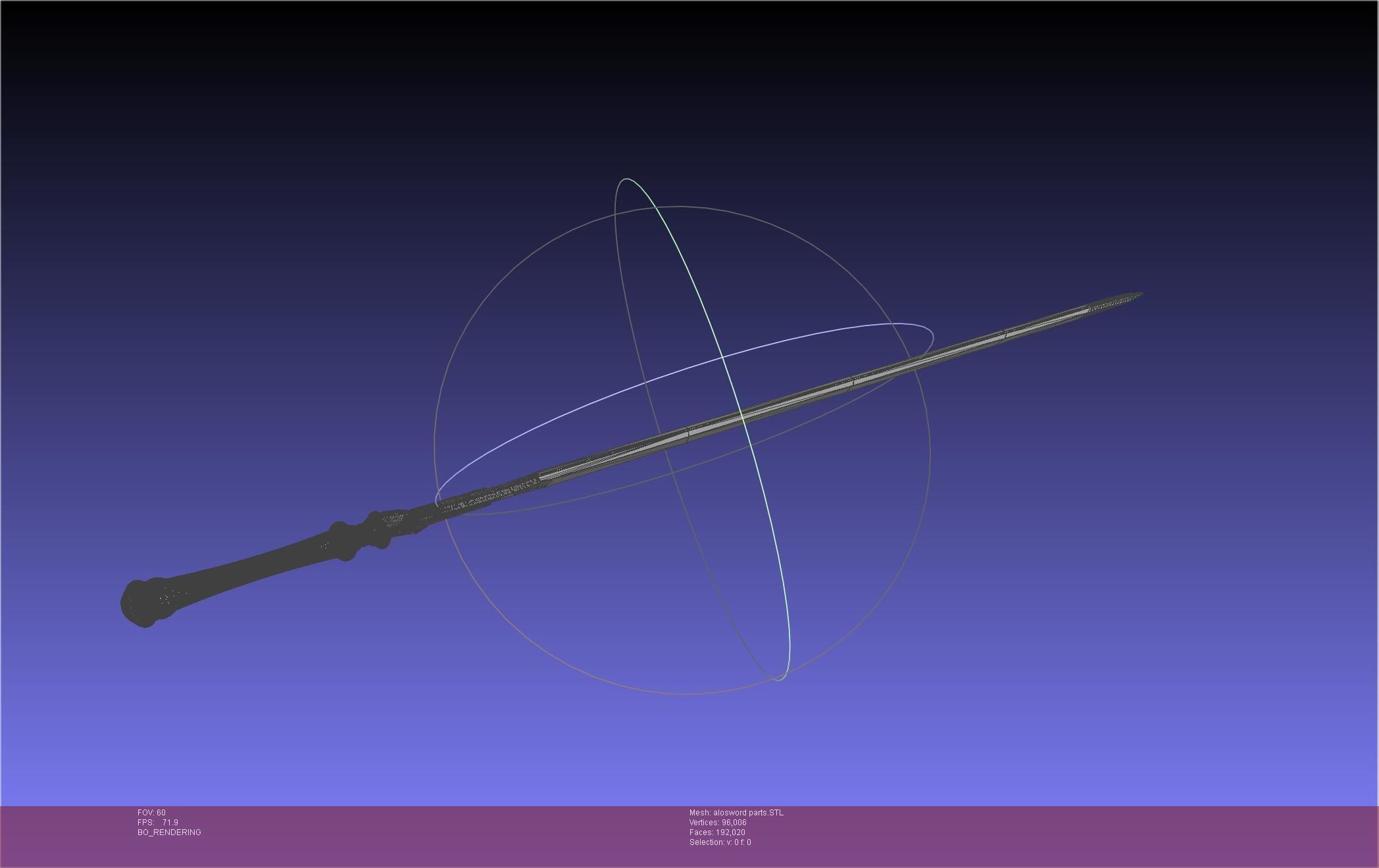 Sword Art Online Kirito ALO Sword 3D print model_47