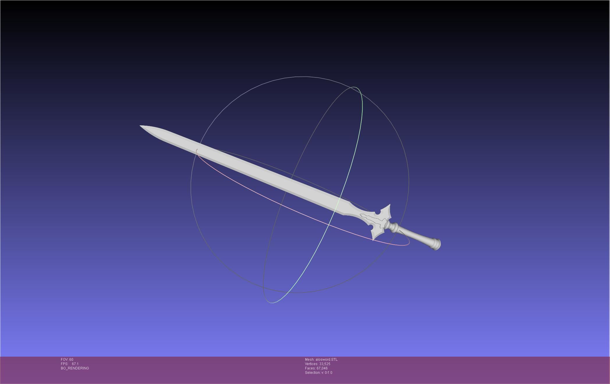 Sword Art Online Kirito ALO Sword 3D print model_91