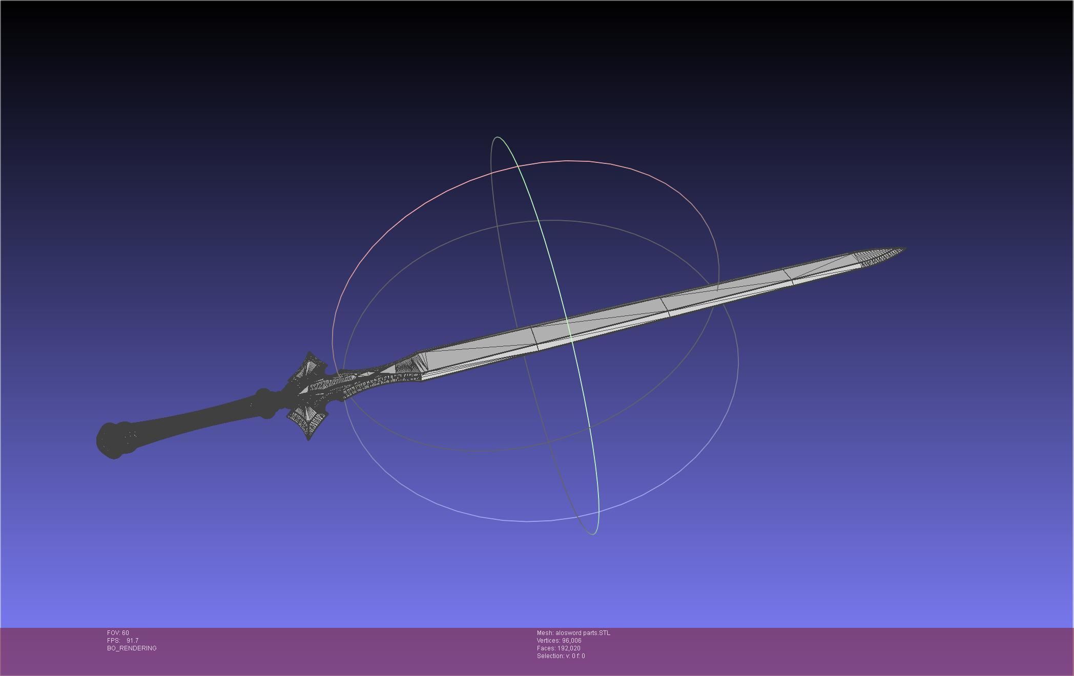 Sword Art Online Kirito ALO Sword 3D print model_48