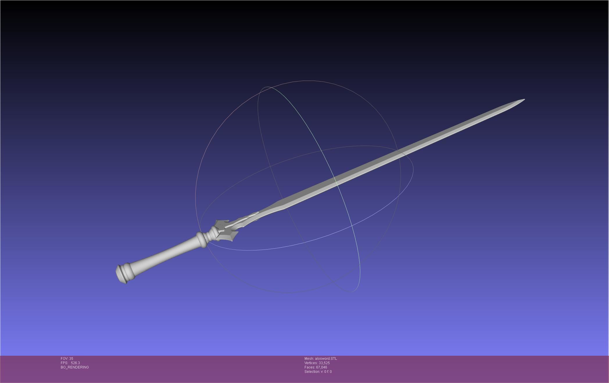 Sword Art Online Kirito ALO Sword 3D print model_36