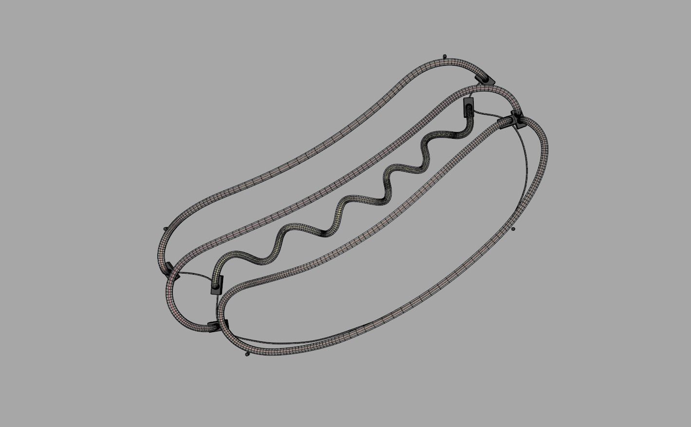 Hot Dog - Neon Sign 3D model_7