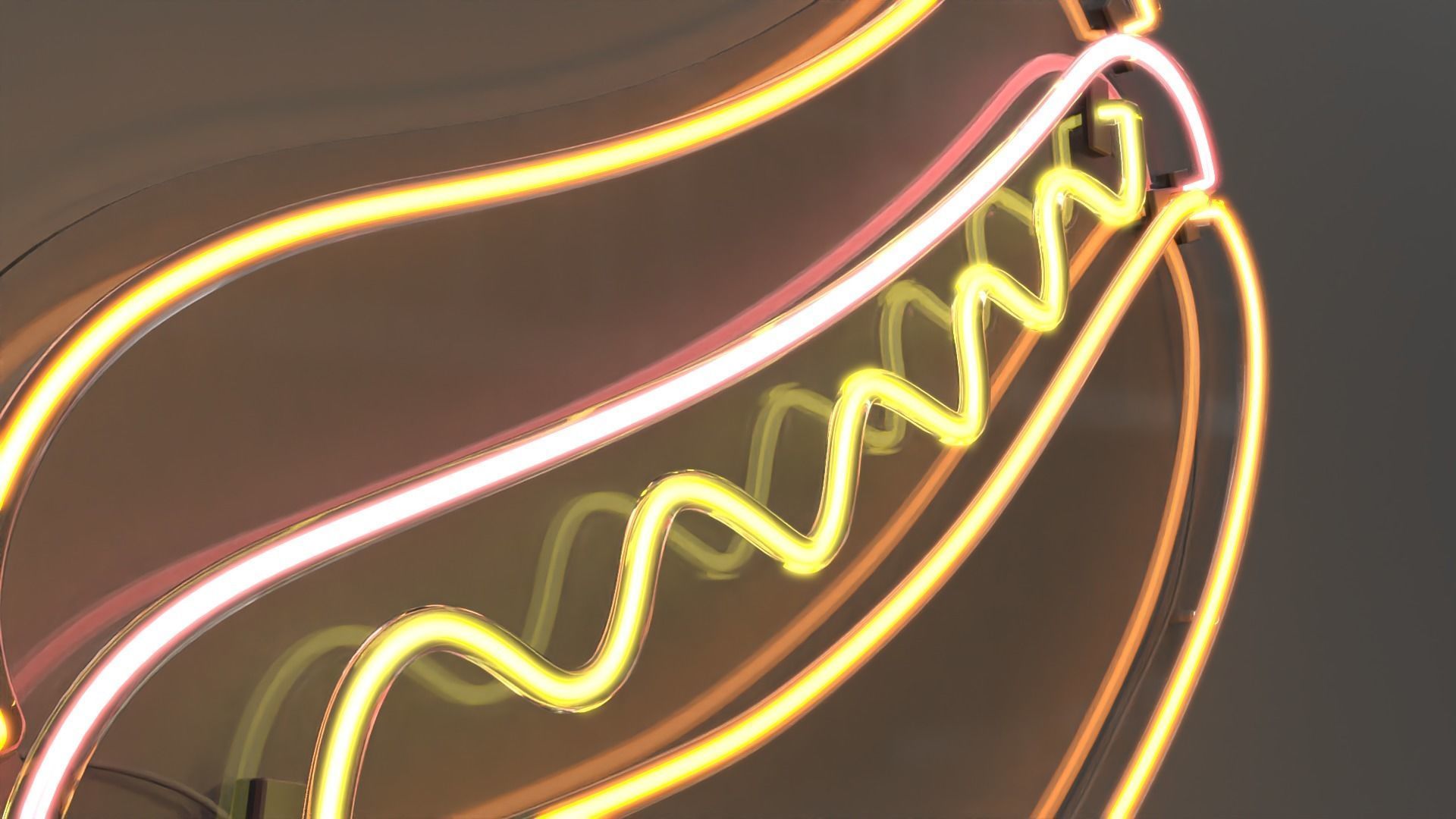 Hot Dog - Neon Sign 3D model_1