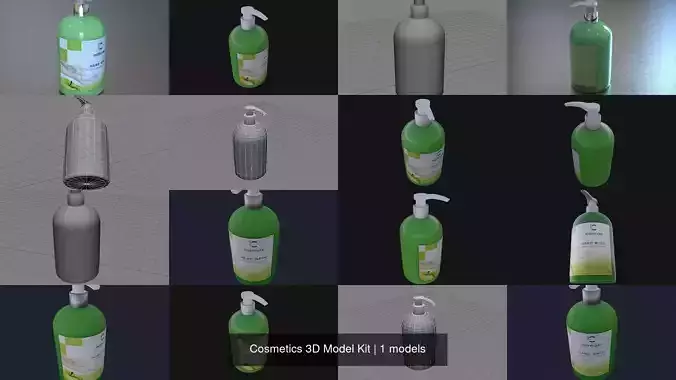 Cosmetics 3D Model Kit 3D Model Collection