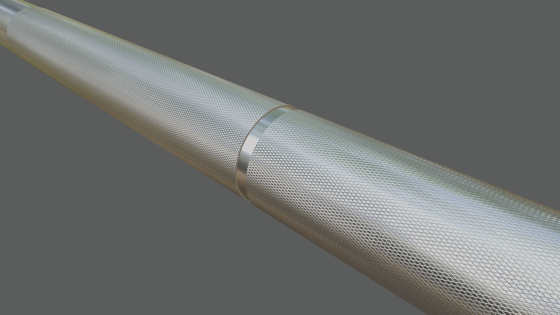 Olympic Barbell with Nuke Weight Plates 3D model_2