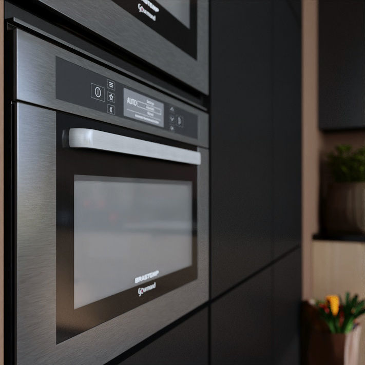 kitchen modern with walls 3D model_4