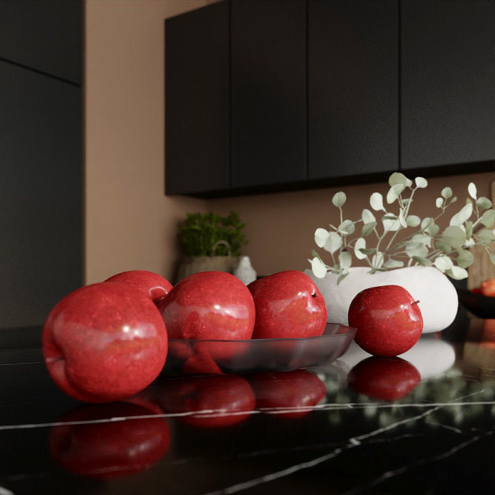 kitchen modern with walls 3D model_1