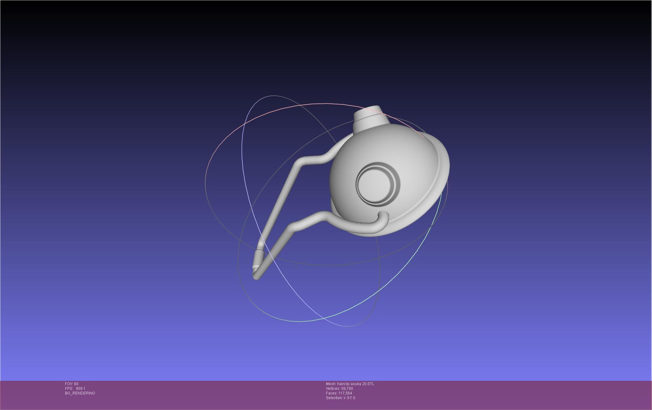 Evangelion Asuka Hairclip Rebuild 2-0 Version 3D print model_16