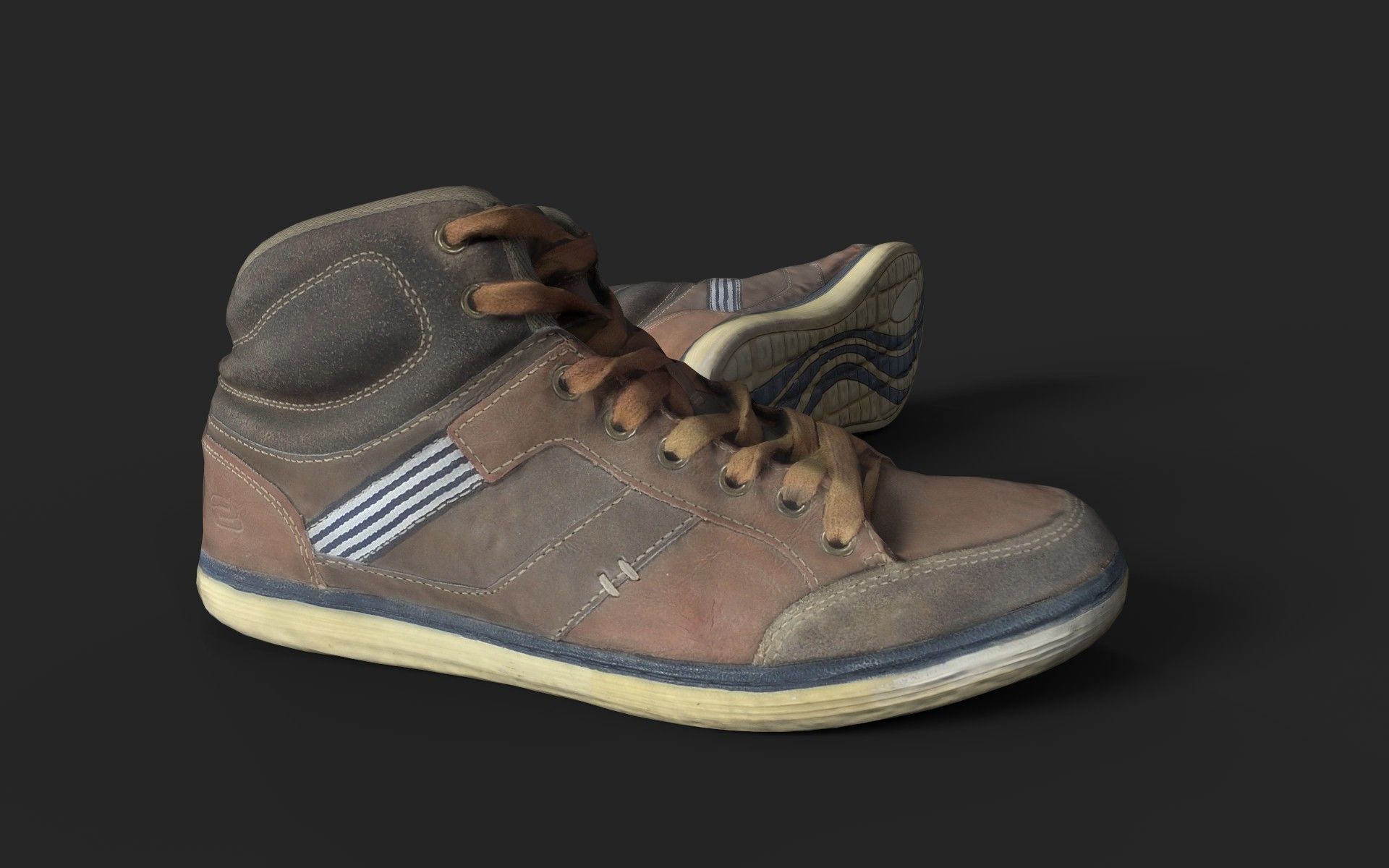 Worn Sneakers Low-poly 3D model_6