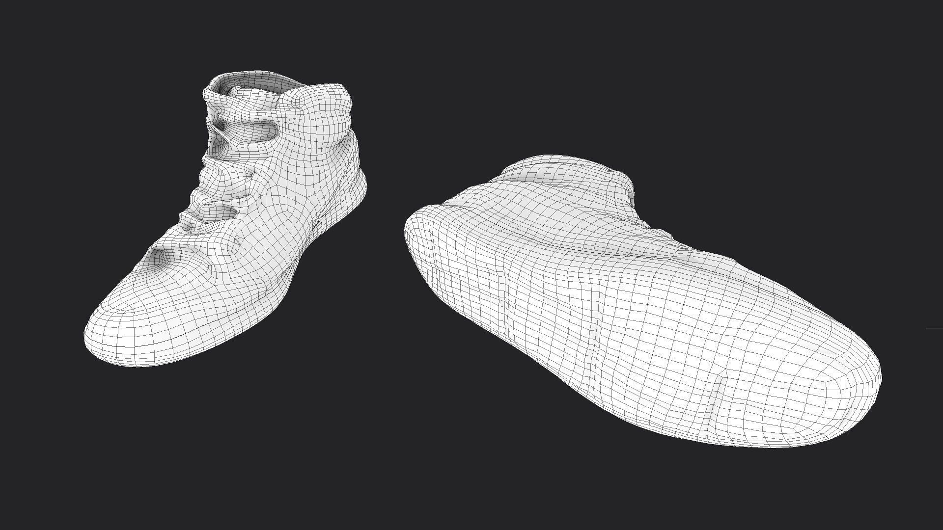 Worn Sneakers Low-poly 3D model_9