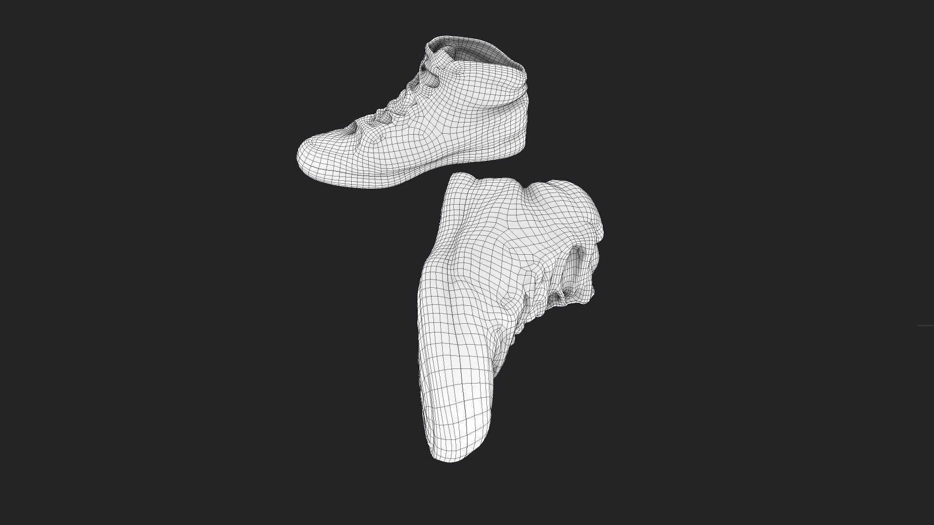 Worn Sneakers Low-poly 3D model_10