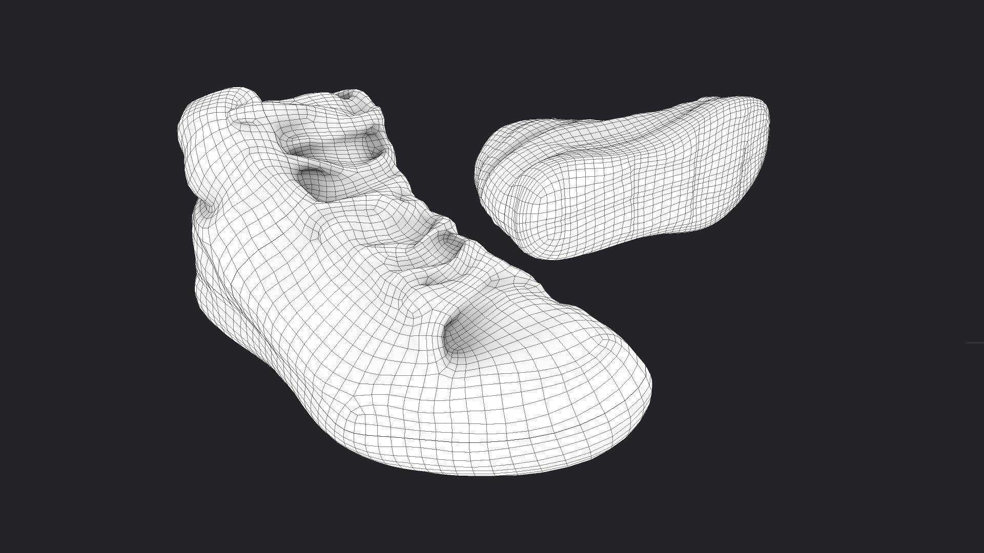 Worn Sneakers Low-poly 3D model_8