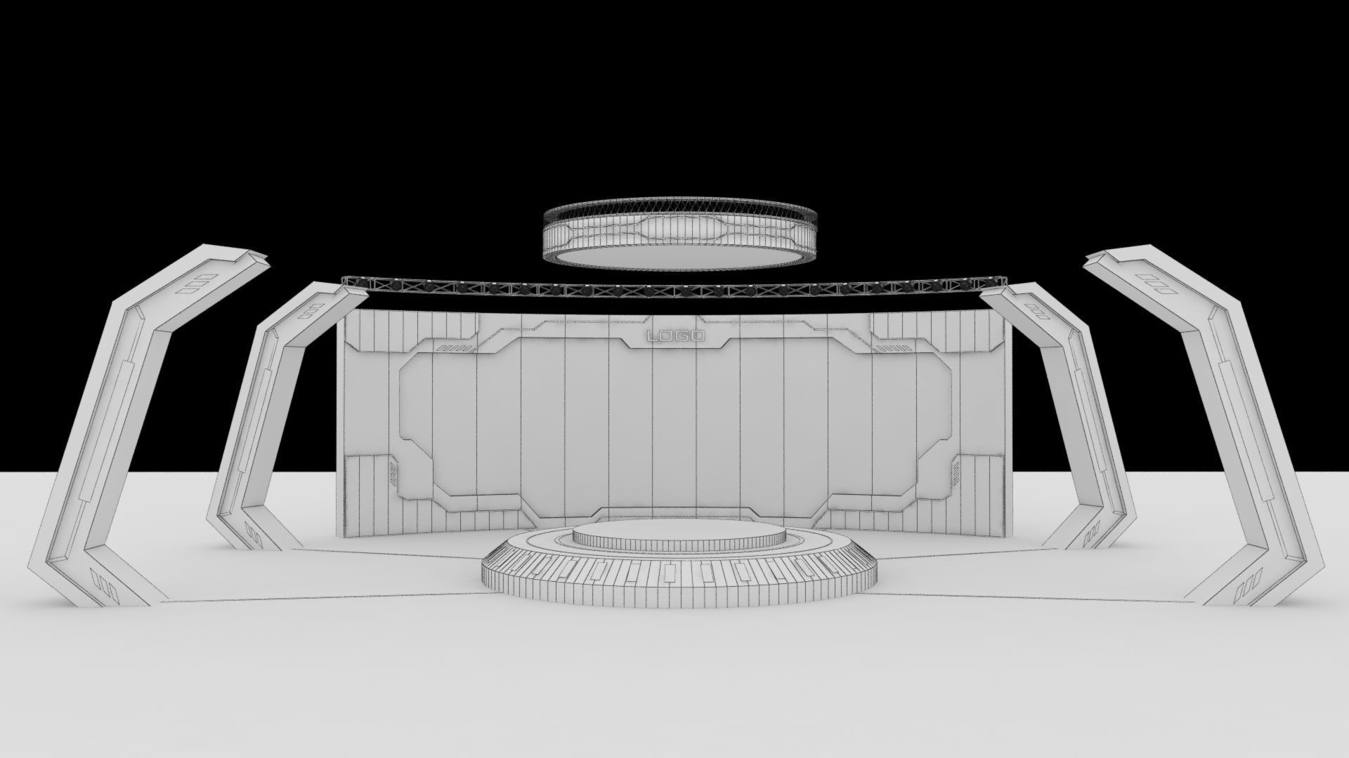 Event stage 09 design 3D model_4